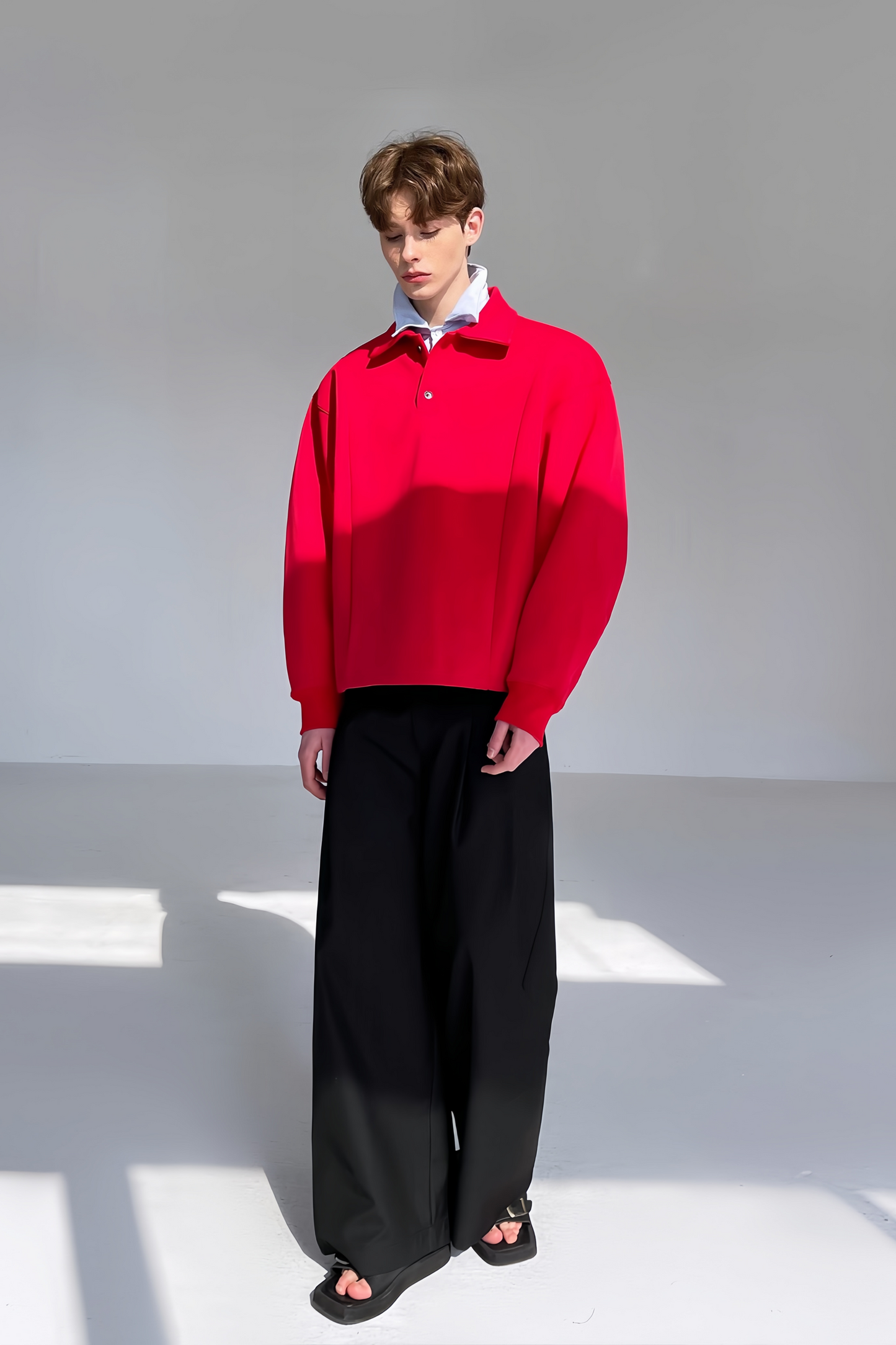 William red Dropped-shoulders shirt