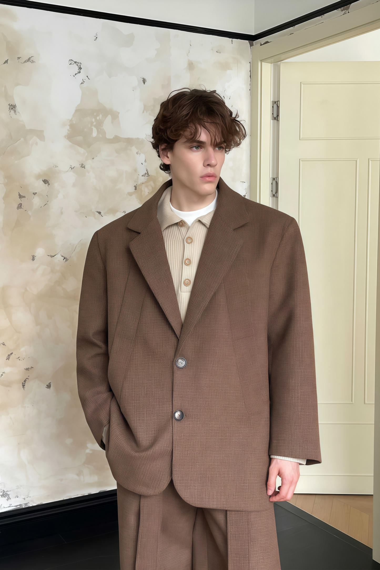 Theon brown suit