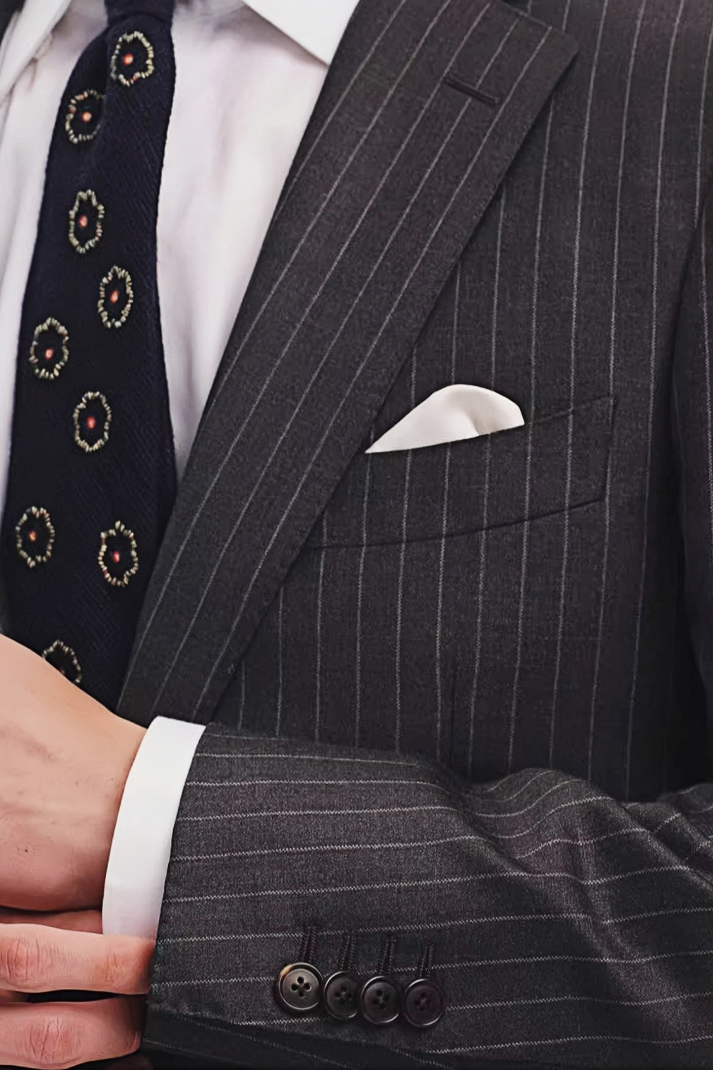 Jasper gray stripe-pattern suit