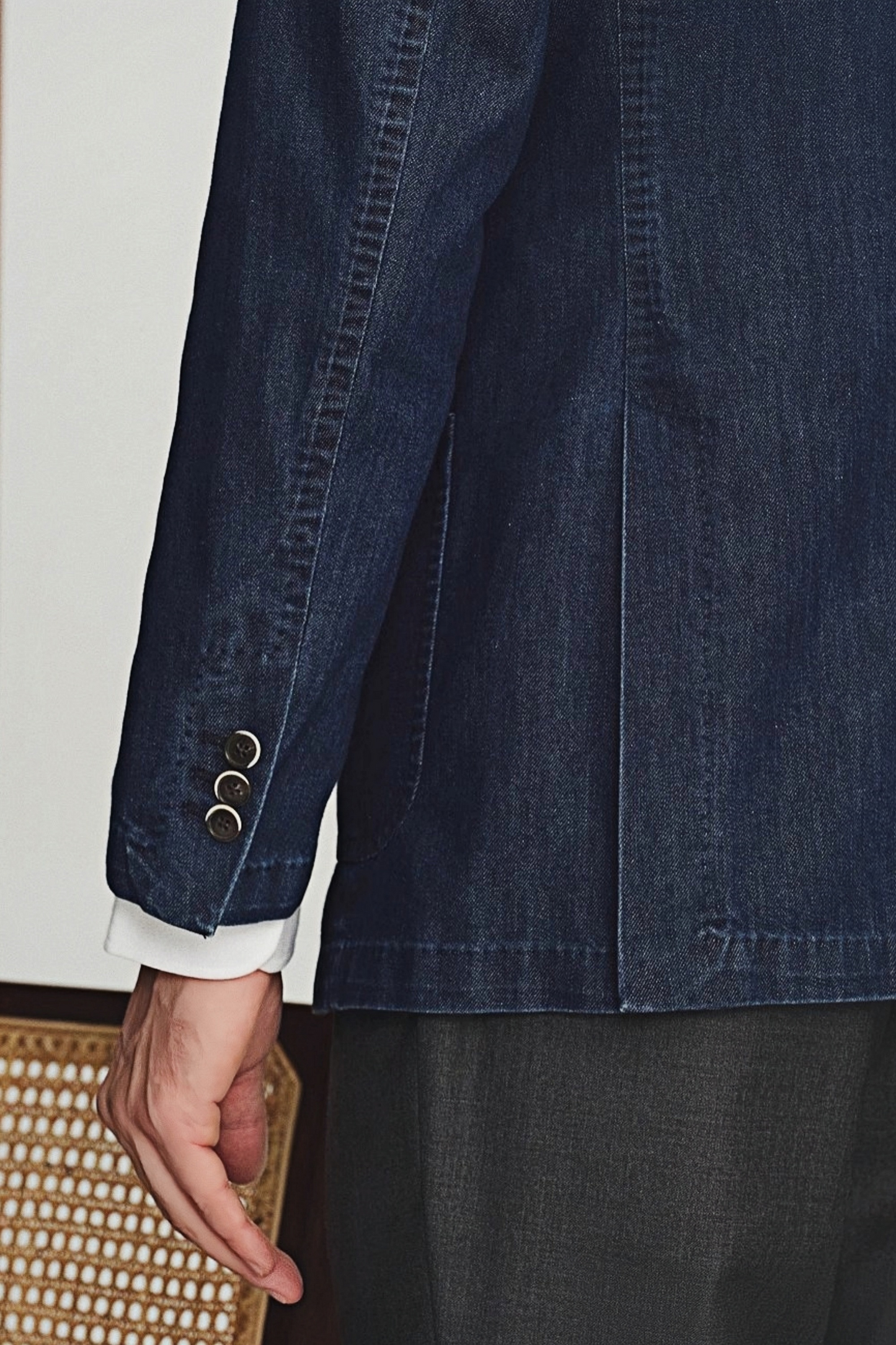 Mason blue denim blazer