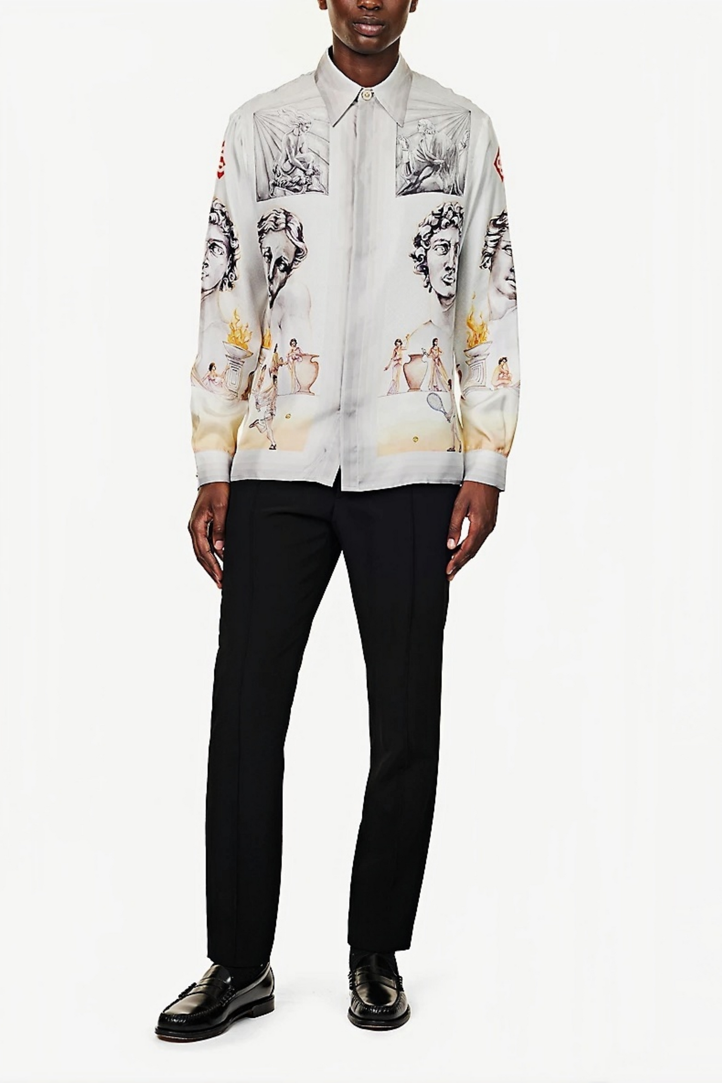Tyler white classical long-sleeve shirt