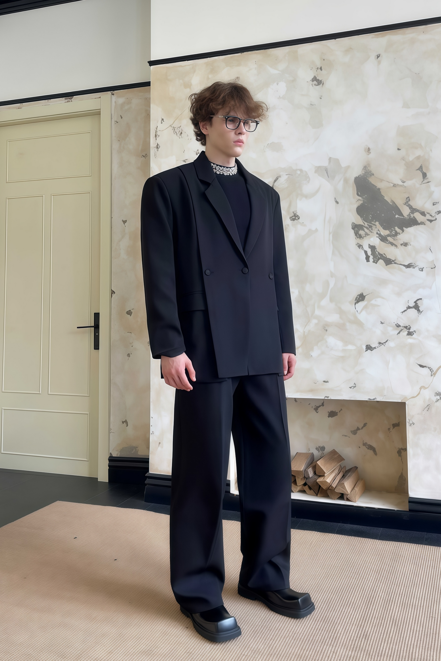 Asher black suit