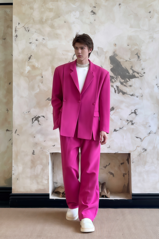 Asher pink suit