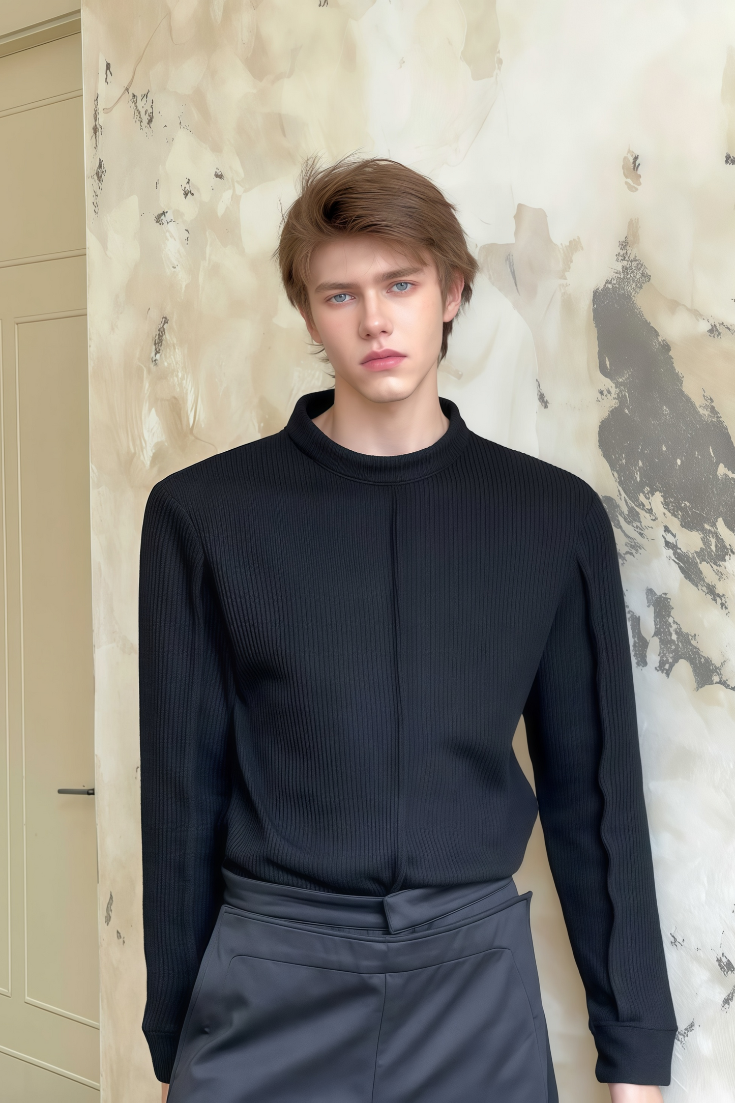 Mathieu black knitted sweater