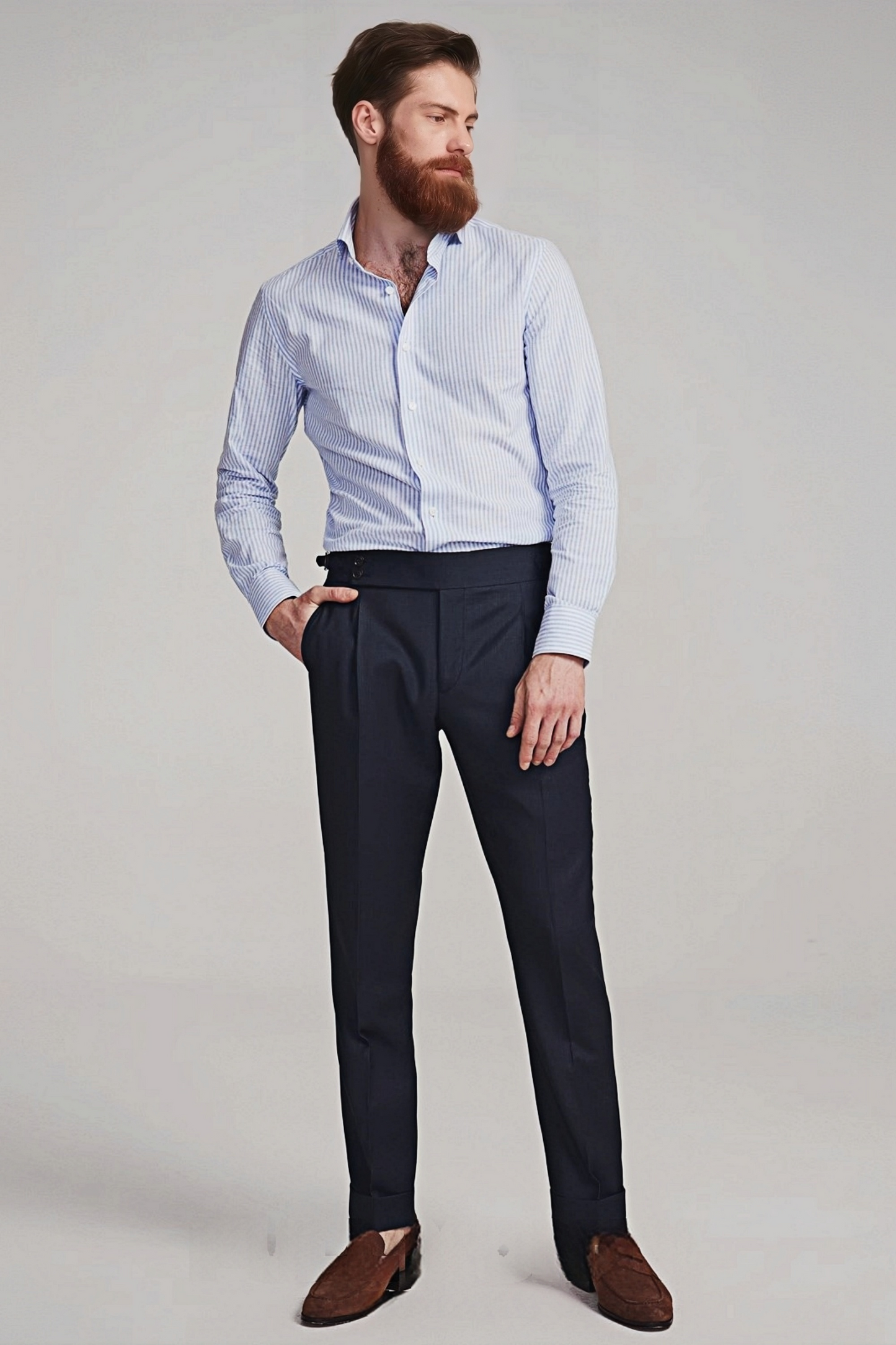 Finn navy-blue trousers