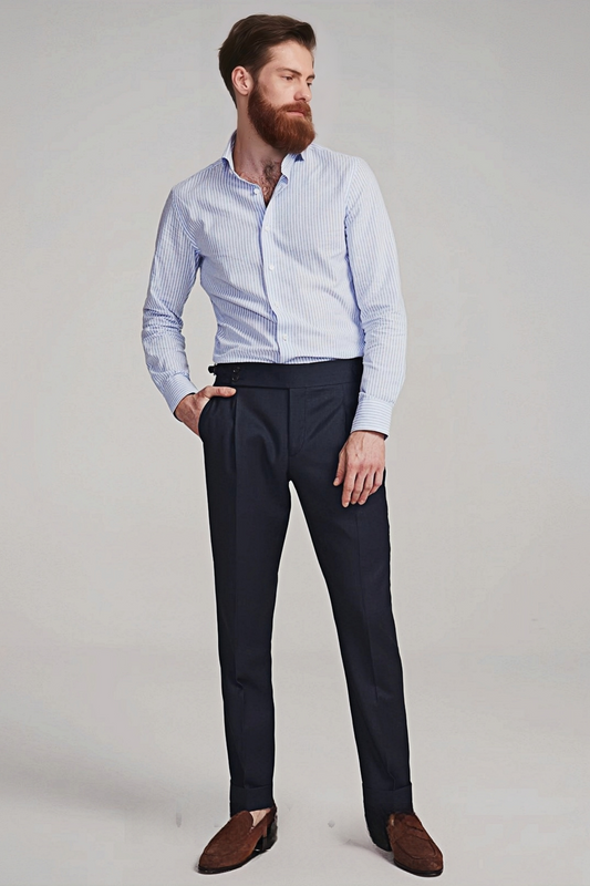 Finn navy-blue trousers