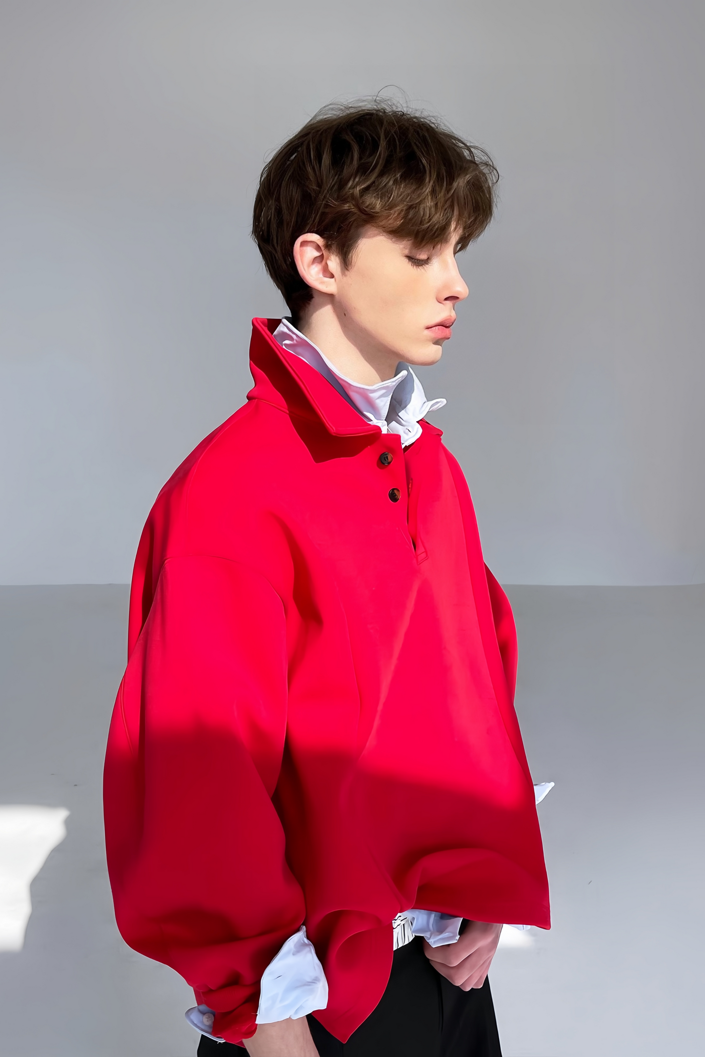 William red Dropped-shoulders shirt