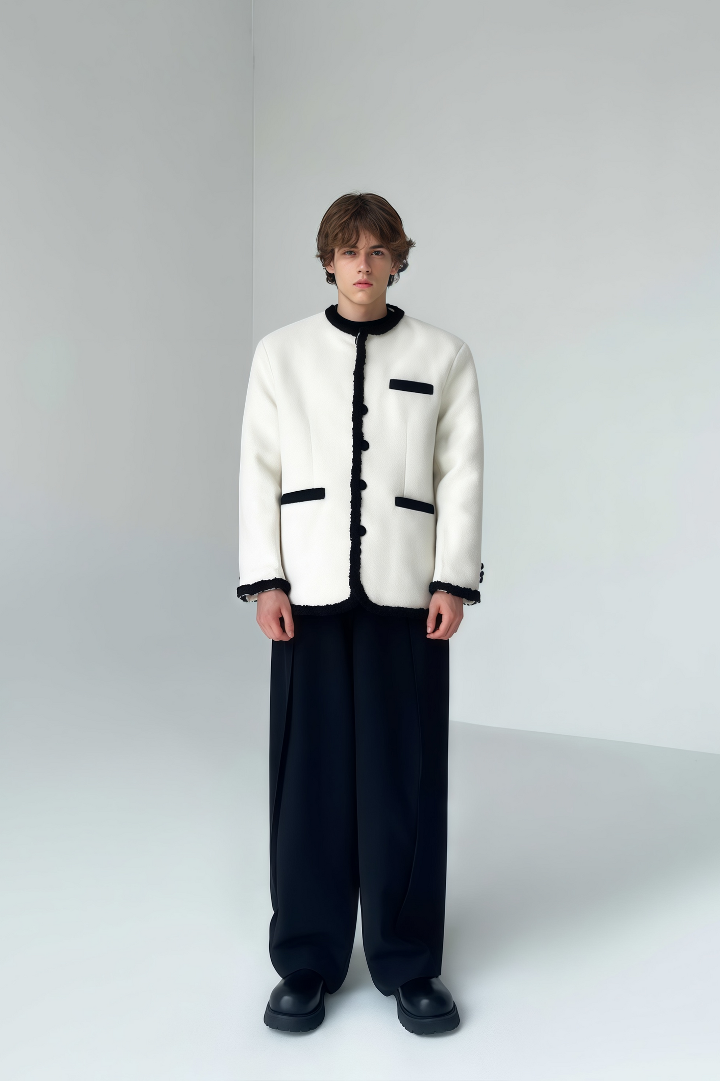 Arthur contrast-color crew-neck jacket