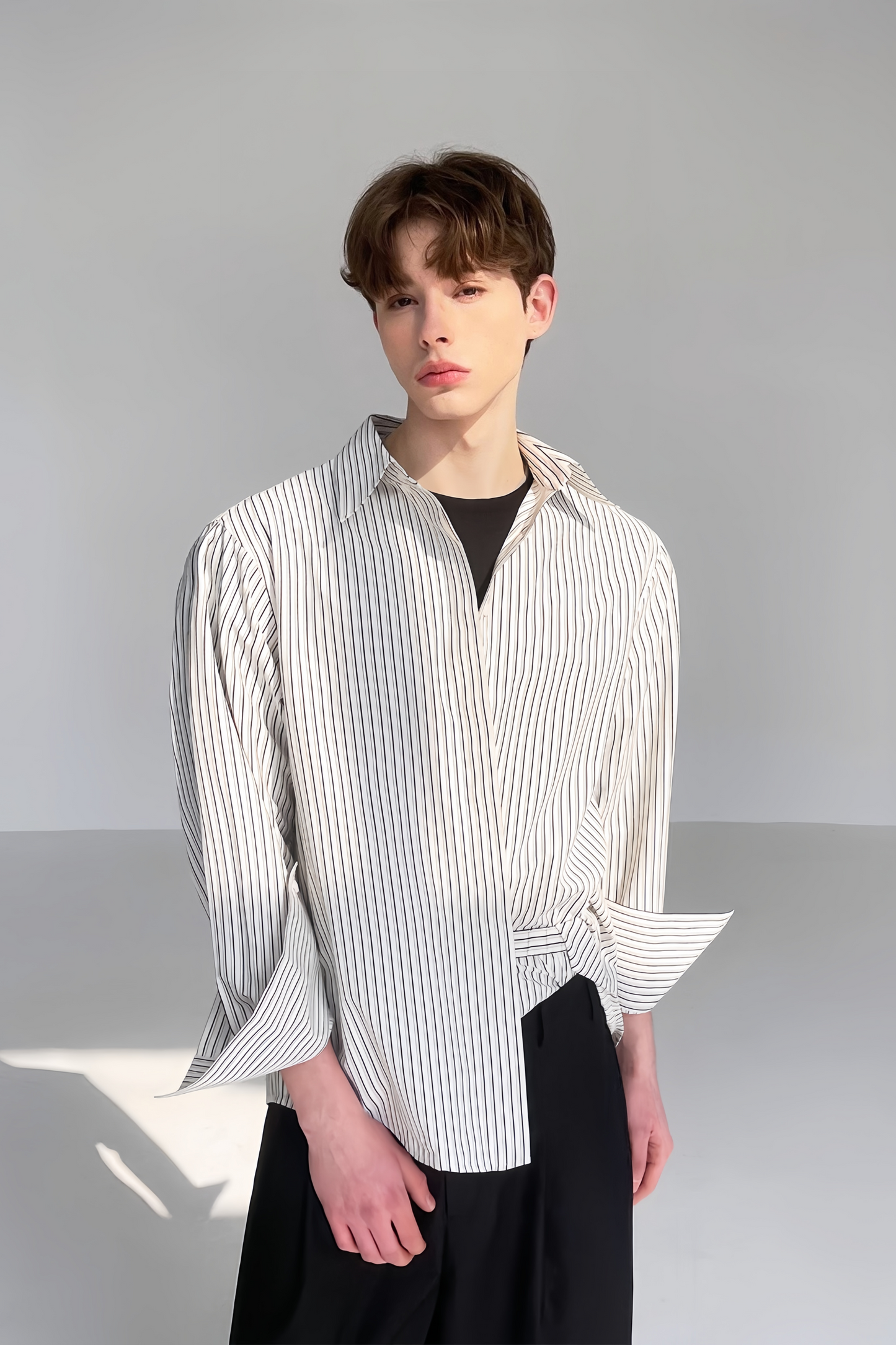 Alexander two-tone waist panel suit