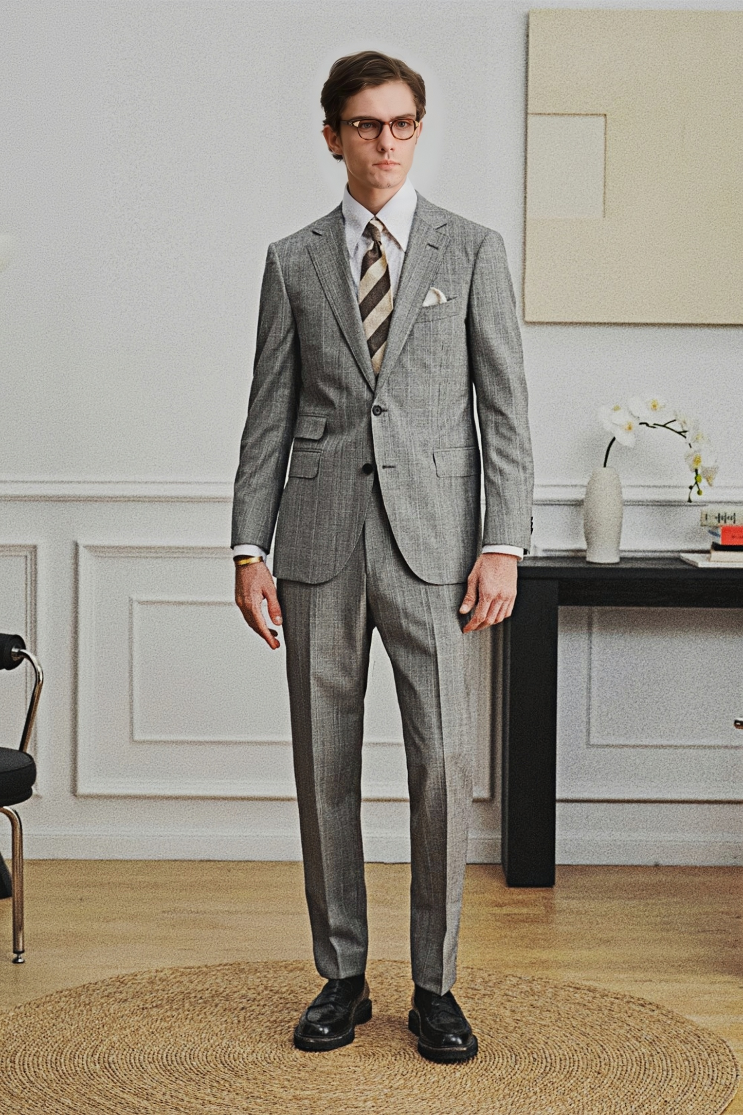 Barnaby gray glen-plaid suit
