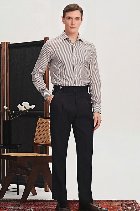 William navy blue trousers