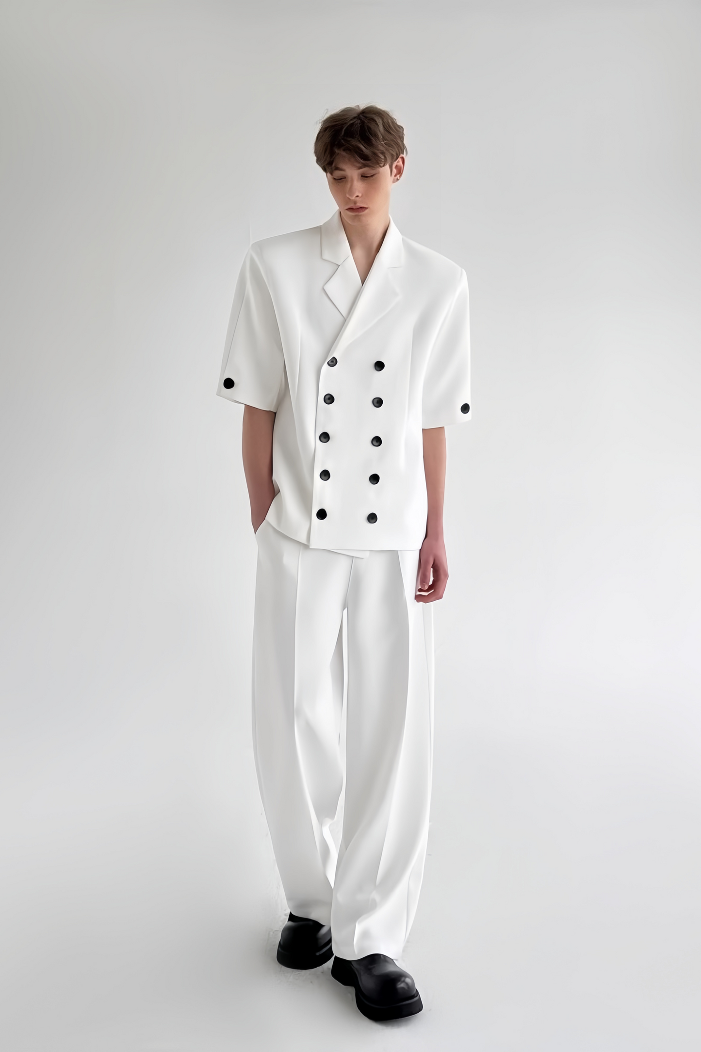 Diego White Double-breasted Suit