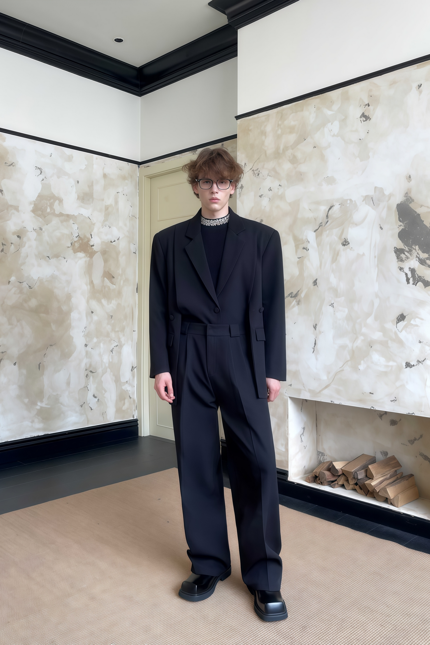 Asher black suit