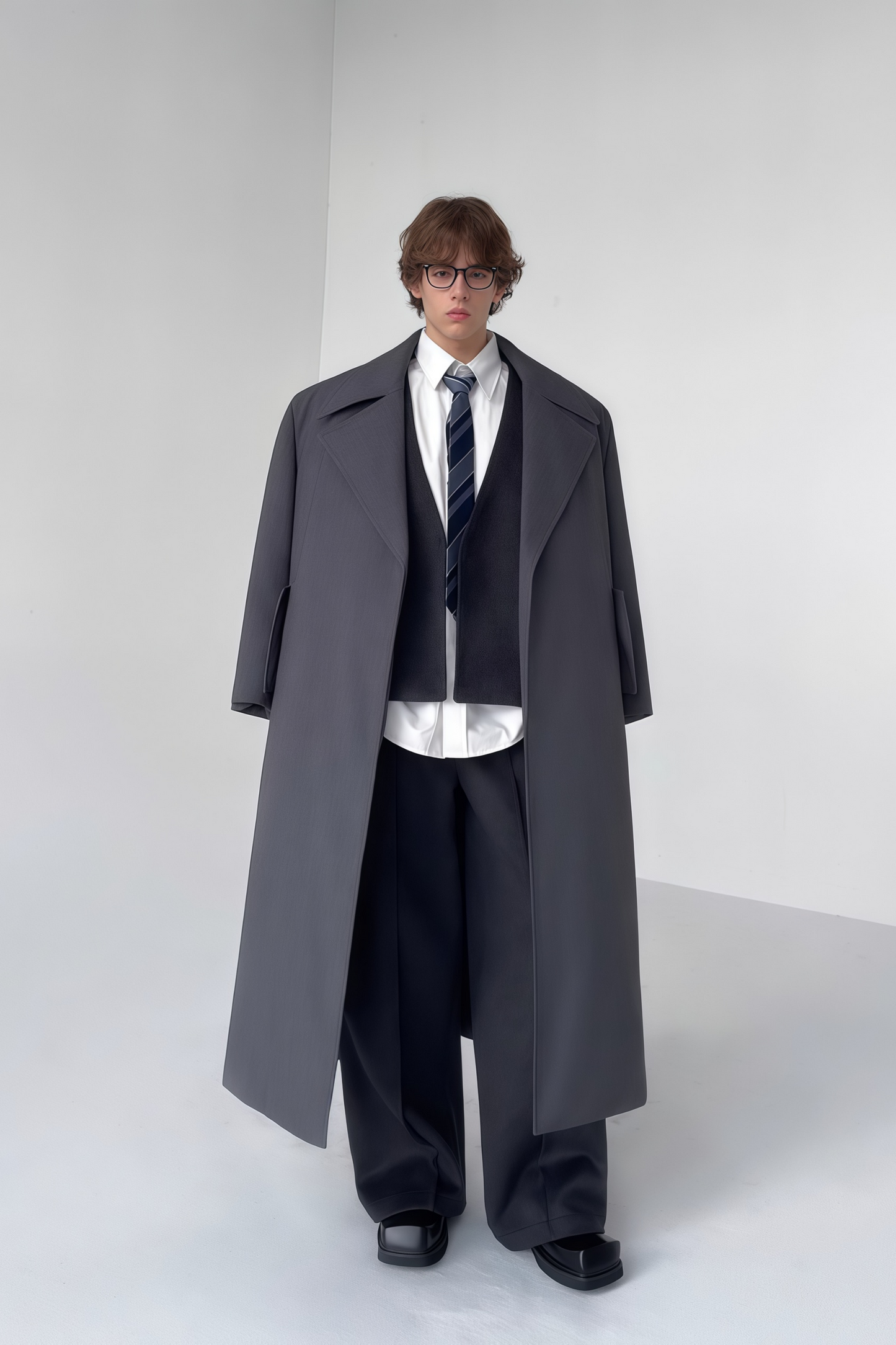 Benedict gray maxi coat