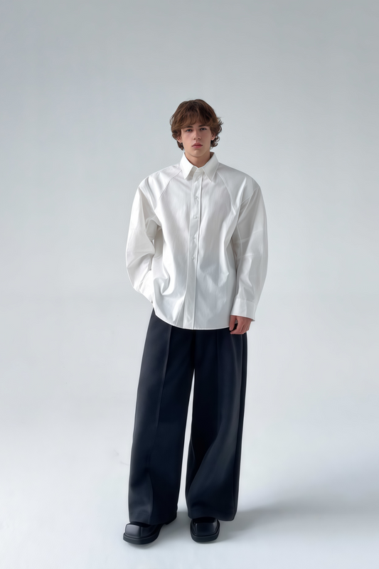 Cassius white deconstructive-design shirt