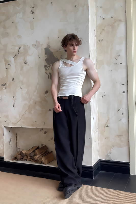 Victor white fitted tank top