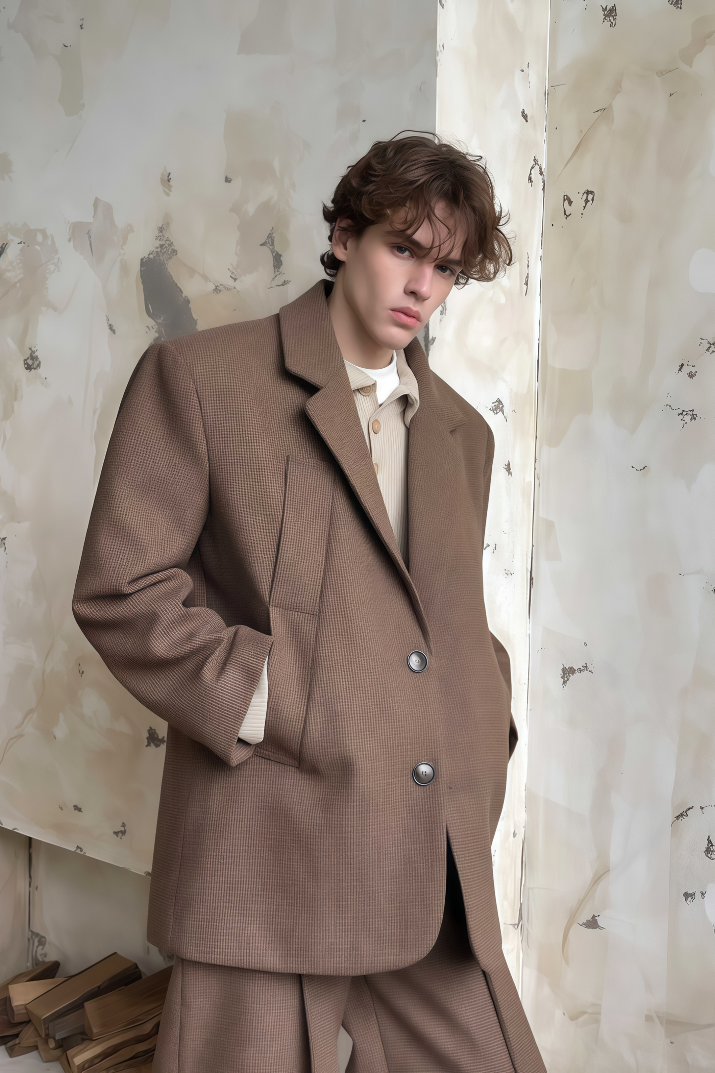 Theon brown suit
