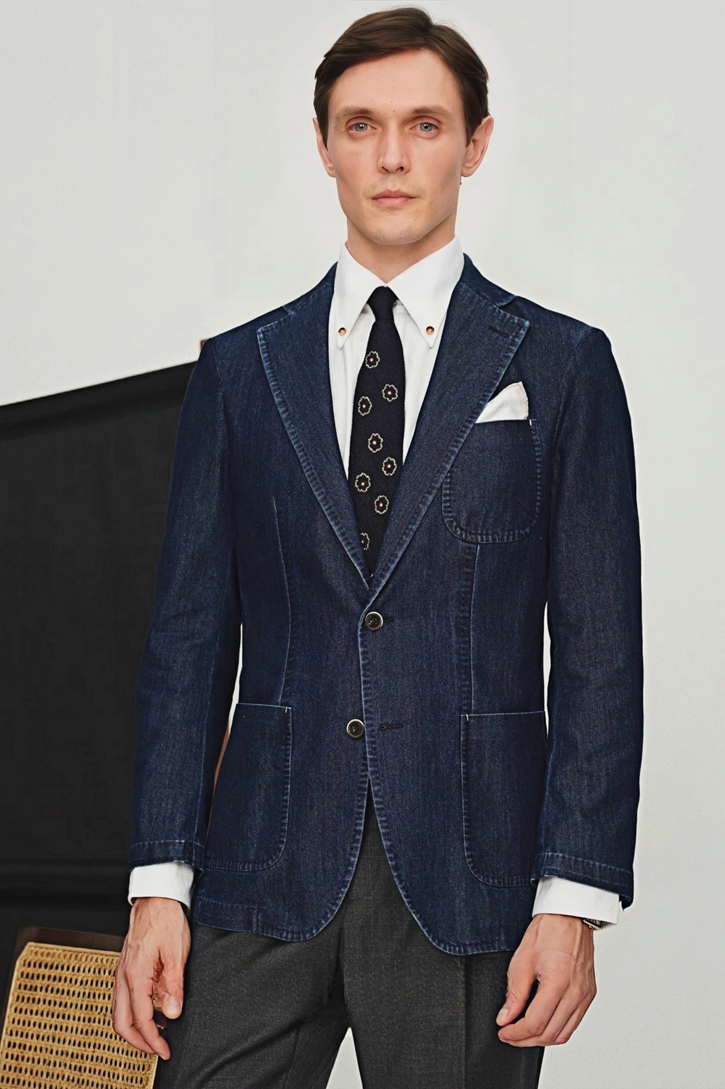 Mason blue denim blazer