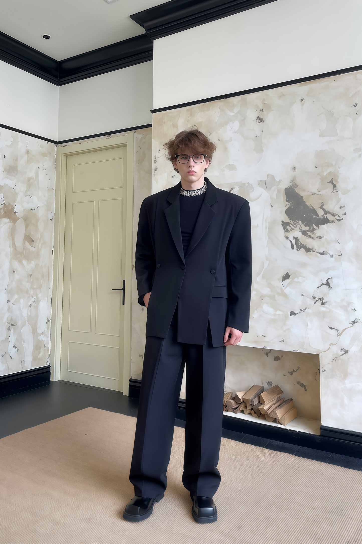 Asher black suit