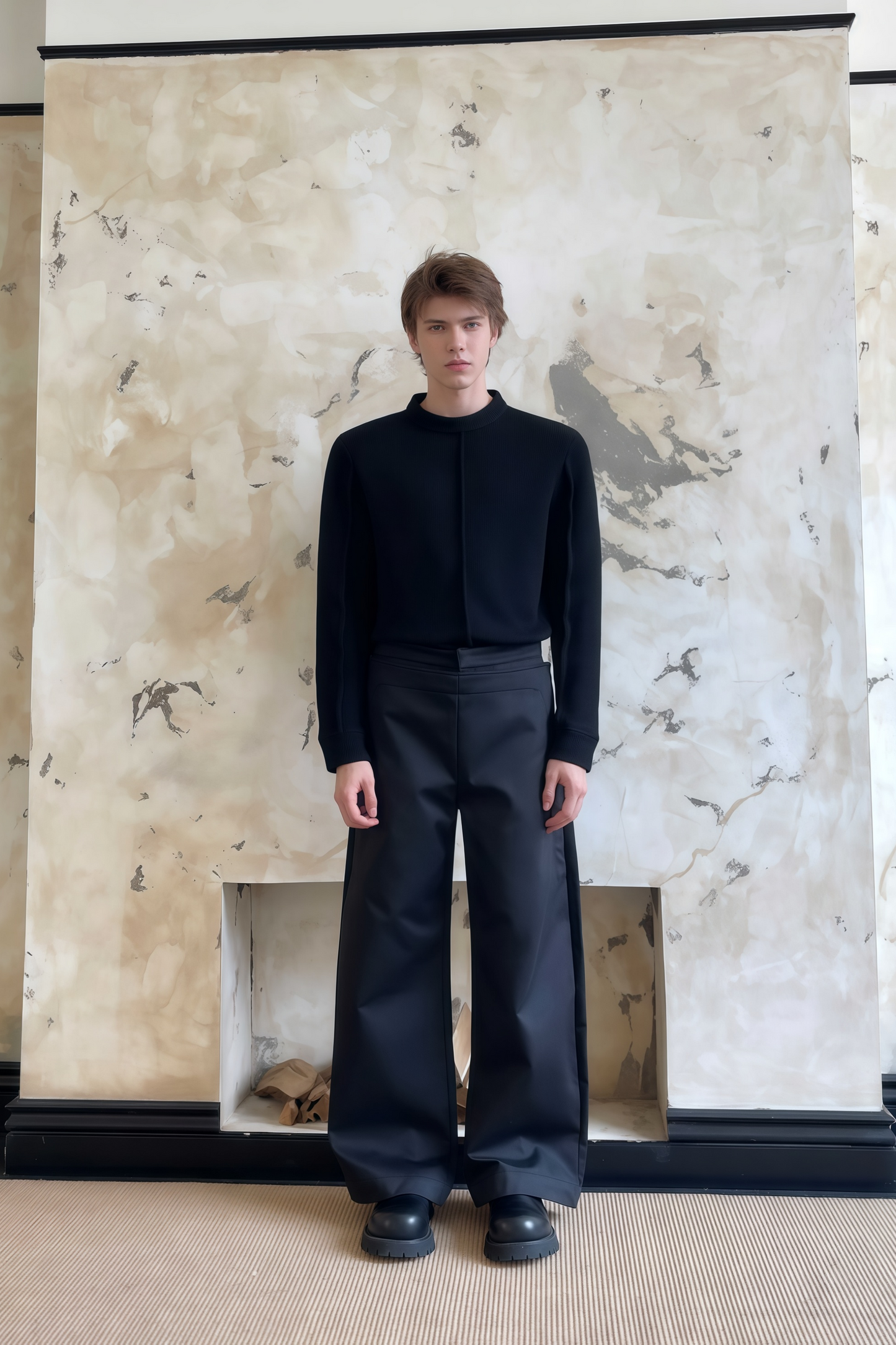 Mathieu black knitted sweater