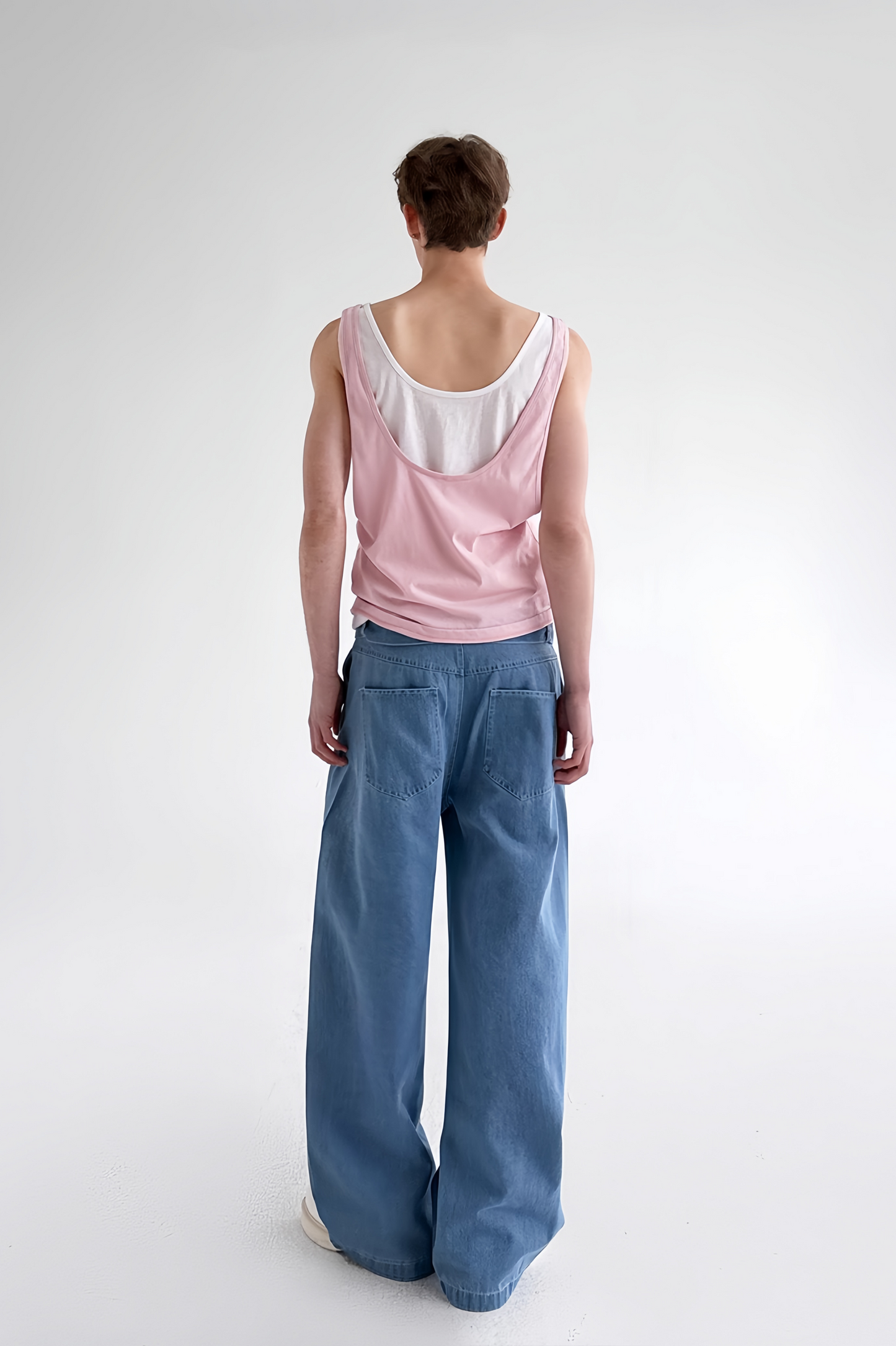 Adrien Pink Stacked Minimalist Tank Top