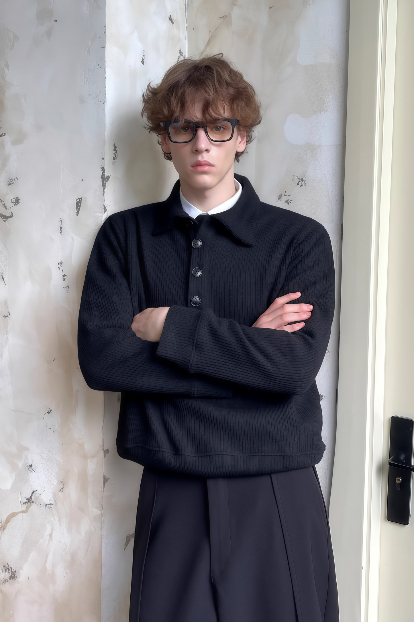 Ethan black knitted sweater