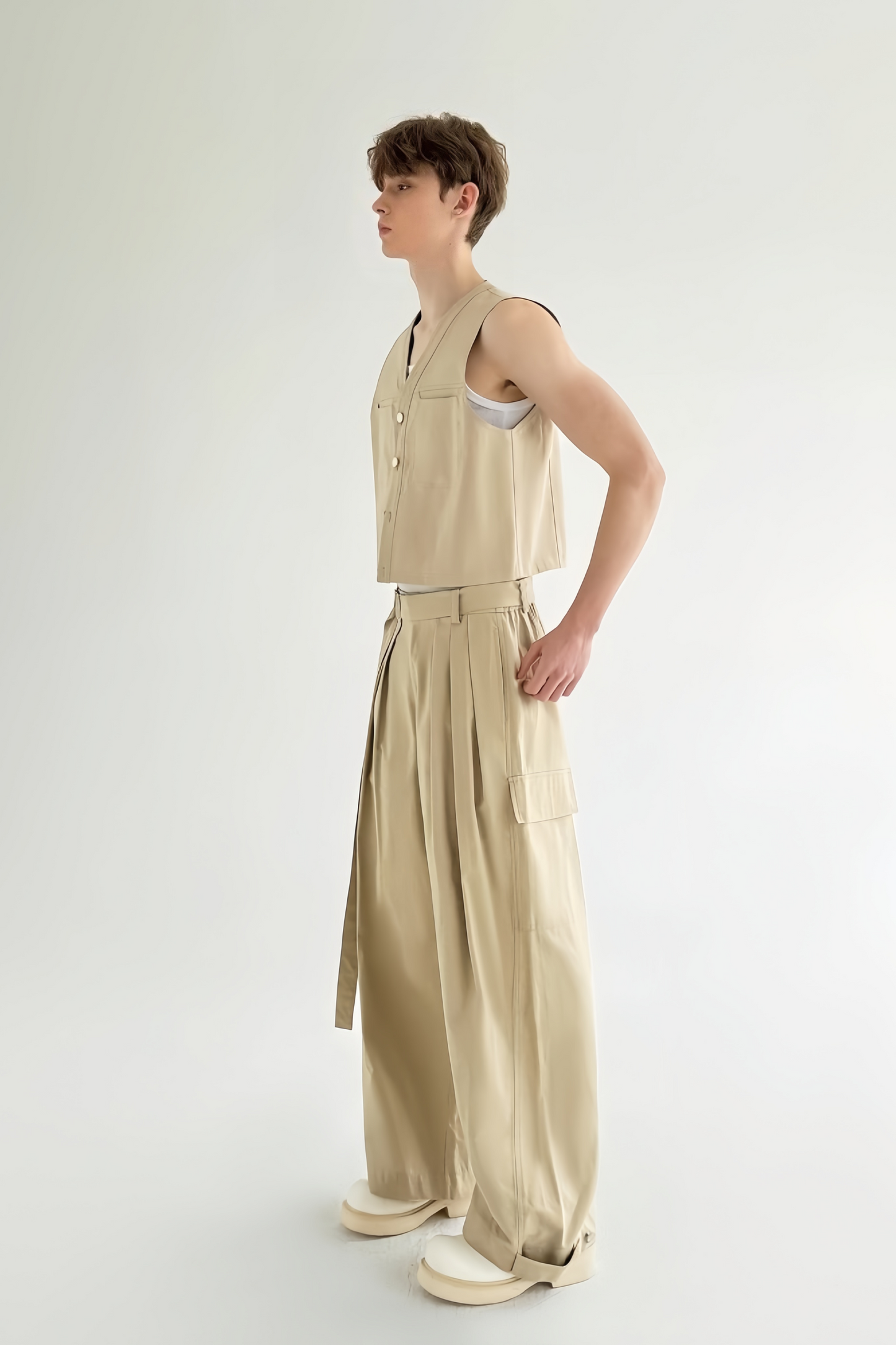 Robin khaki Vest & Trousers suit