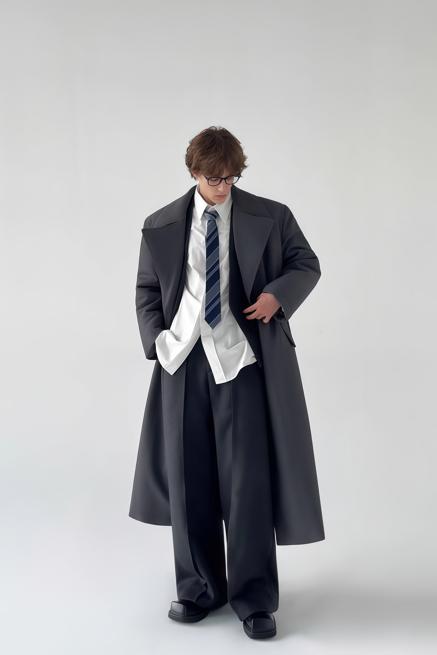Benedict gray maxi coat