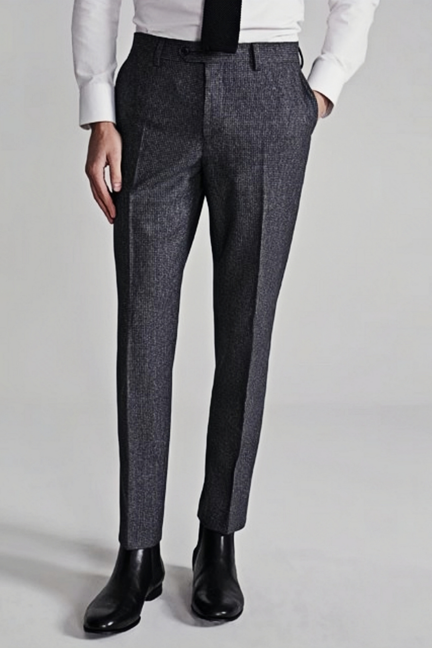 Arlo dark-gray houndstooth trousers