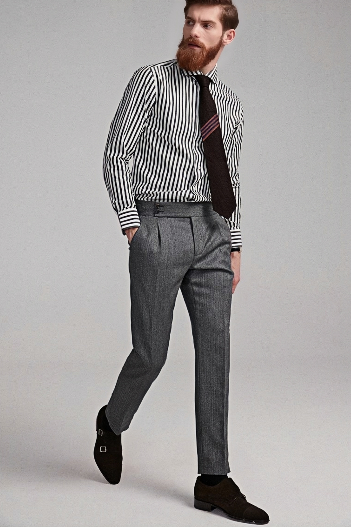 Finn gray flannel trousers