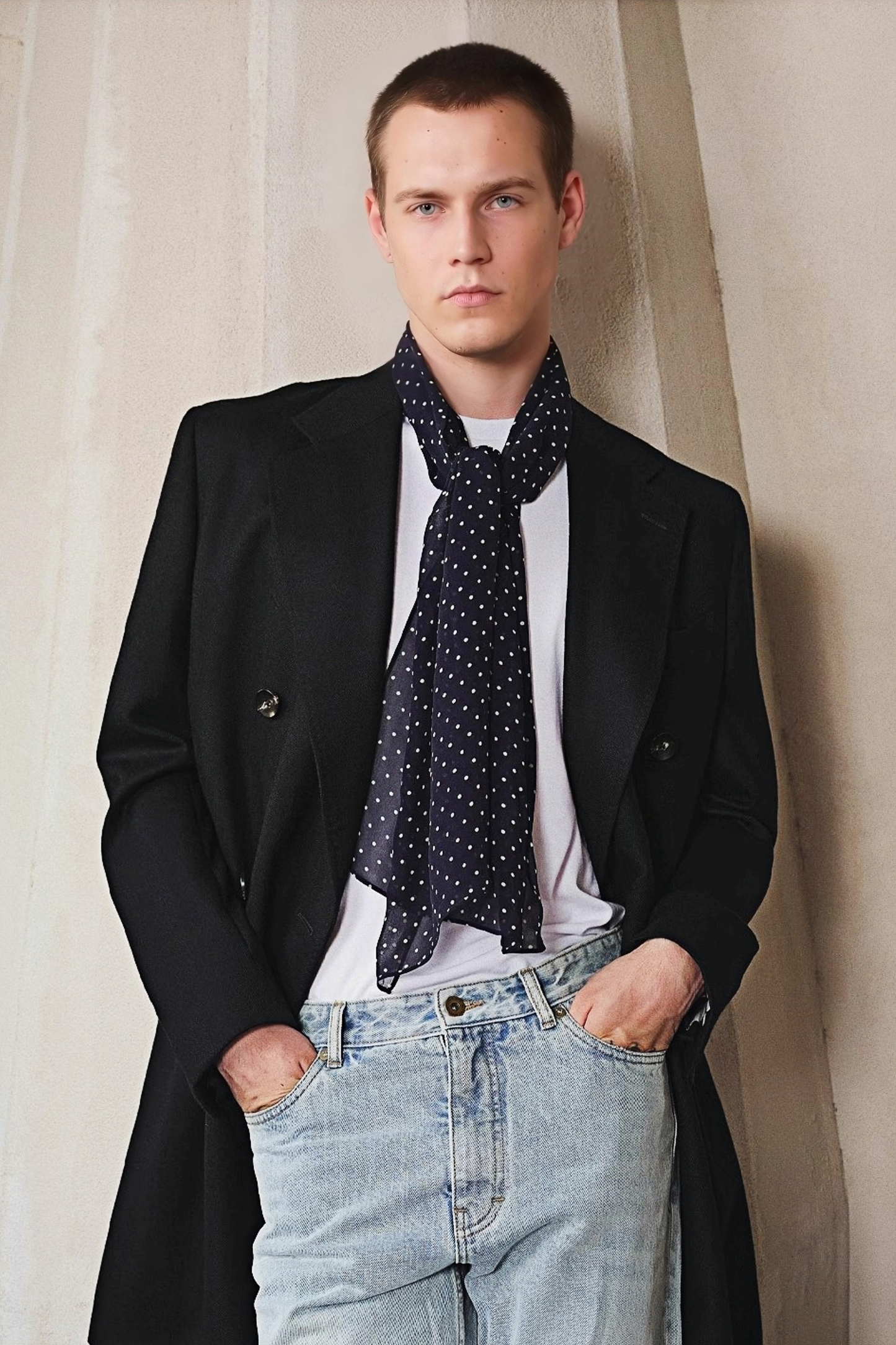 Alexander black midi coat
