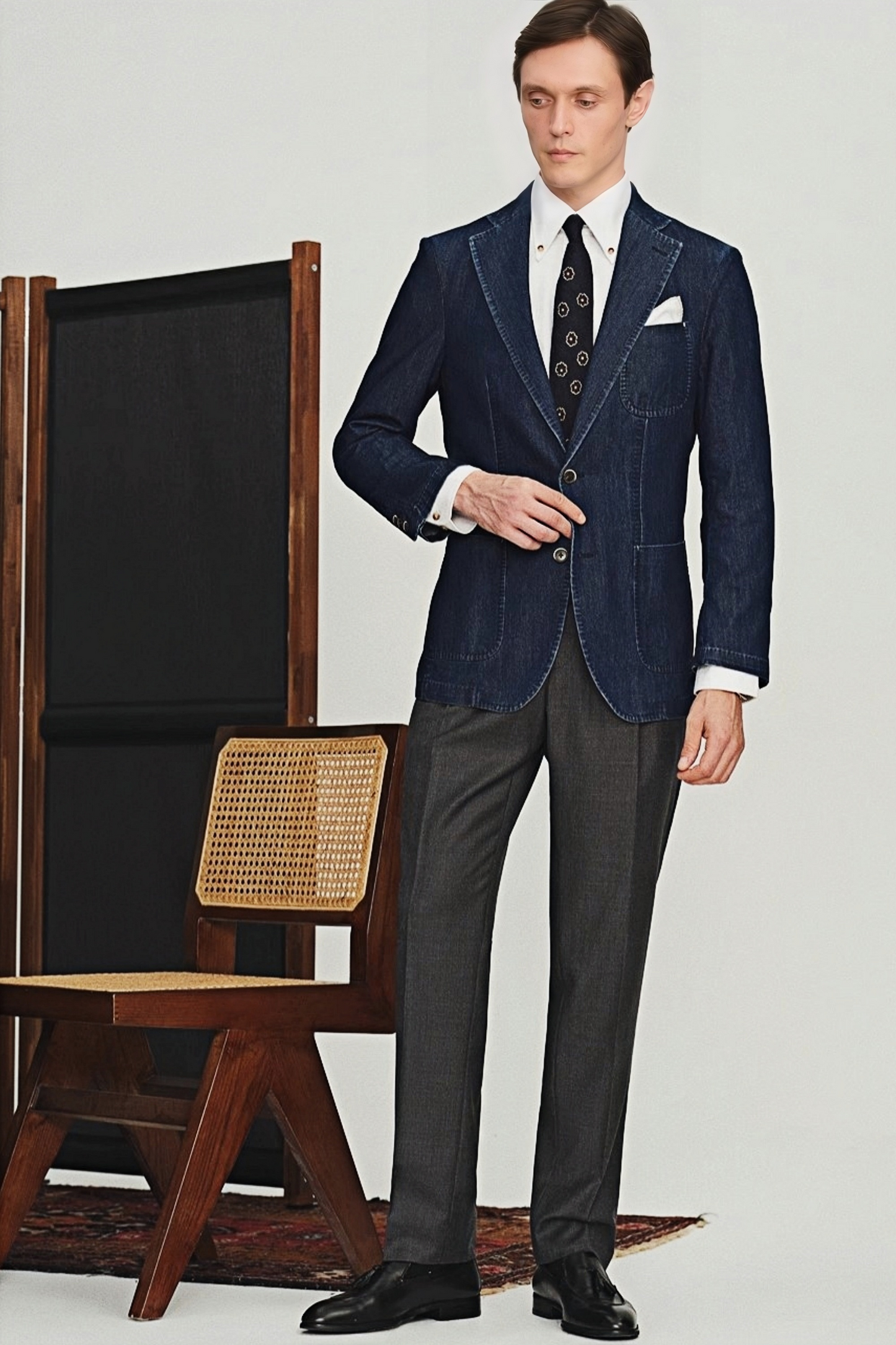 Mason blue denim blazer