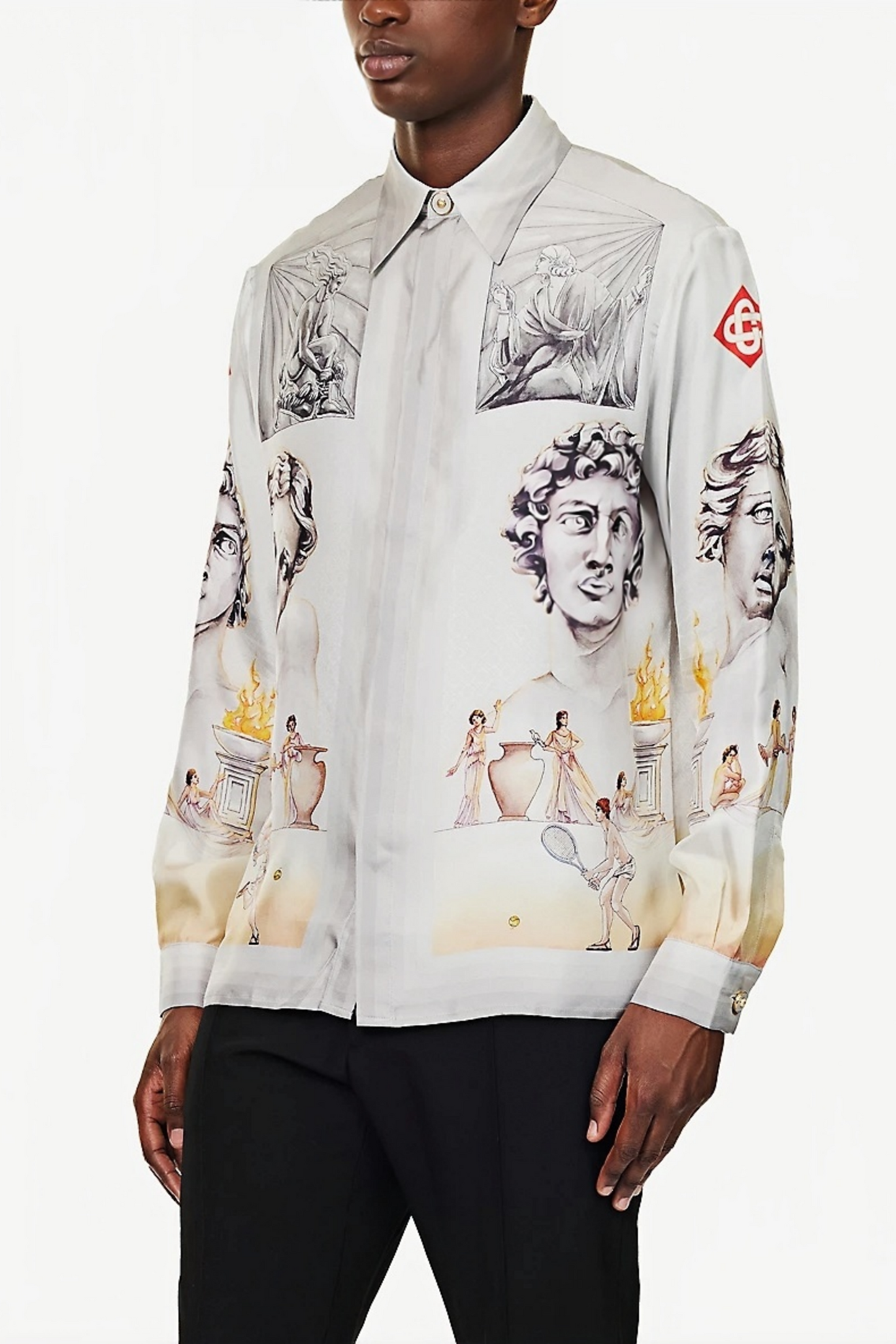 Tyler white classical long-sleeve shirt