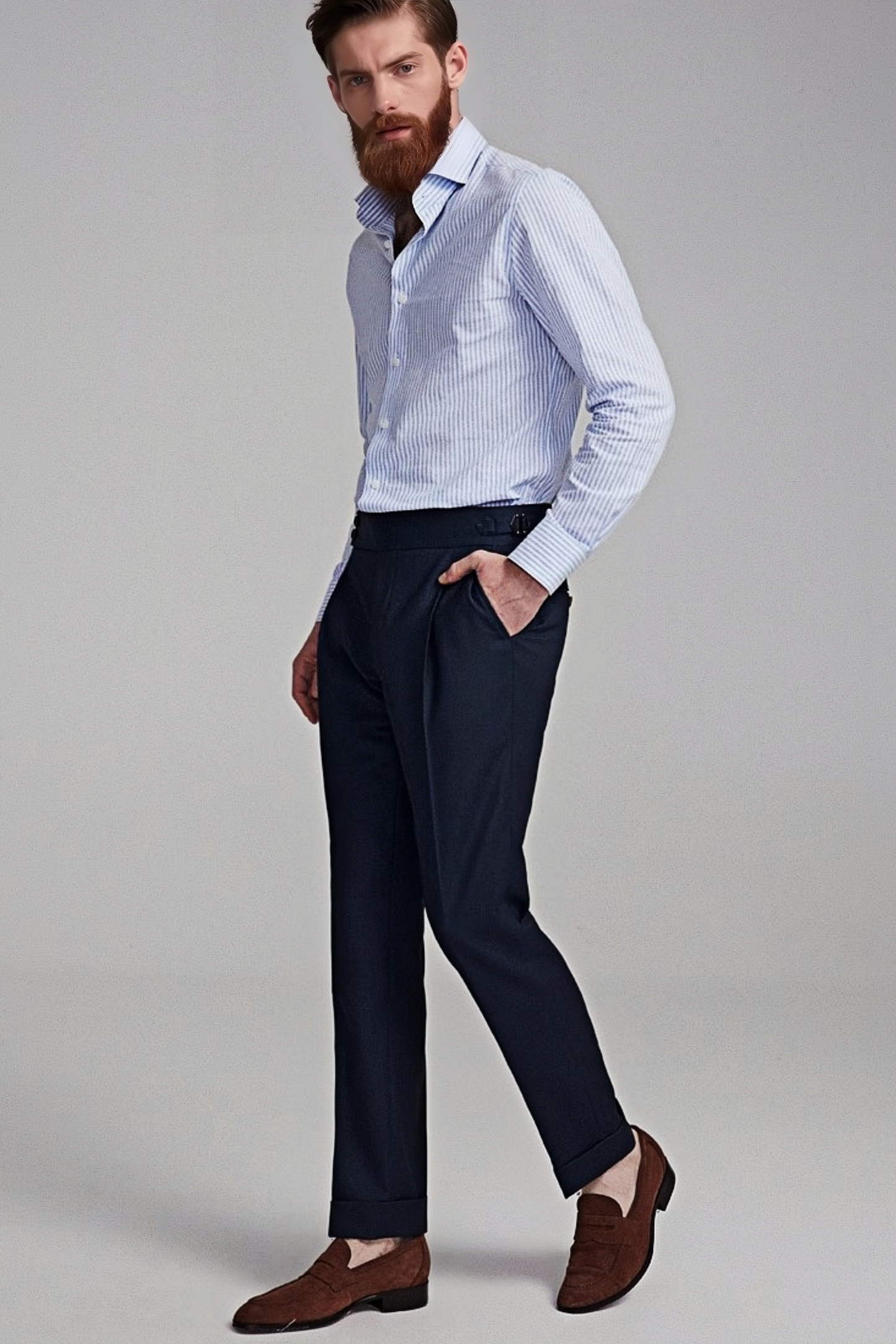 Finn navy-blue trousers