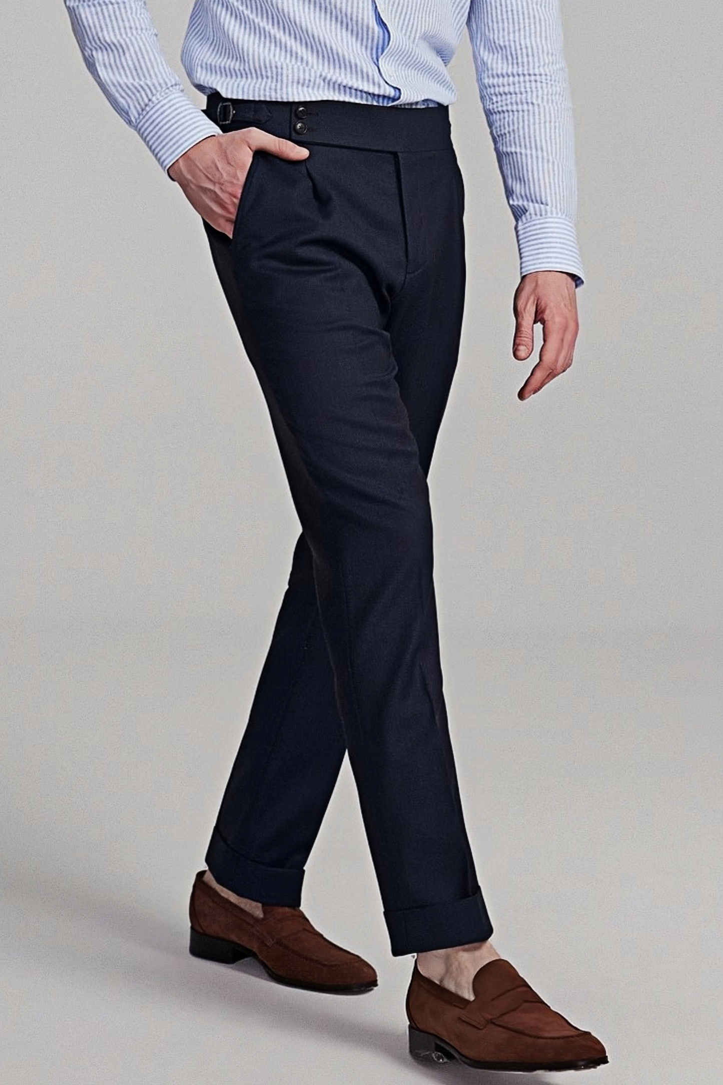 Finn navy-blue trousers