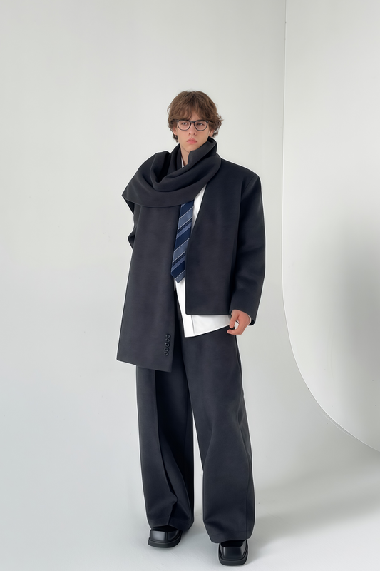 Gaspard gray jacket & trousers matching set