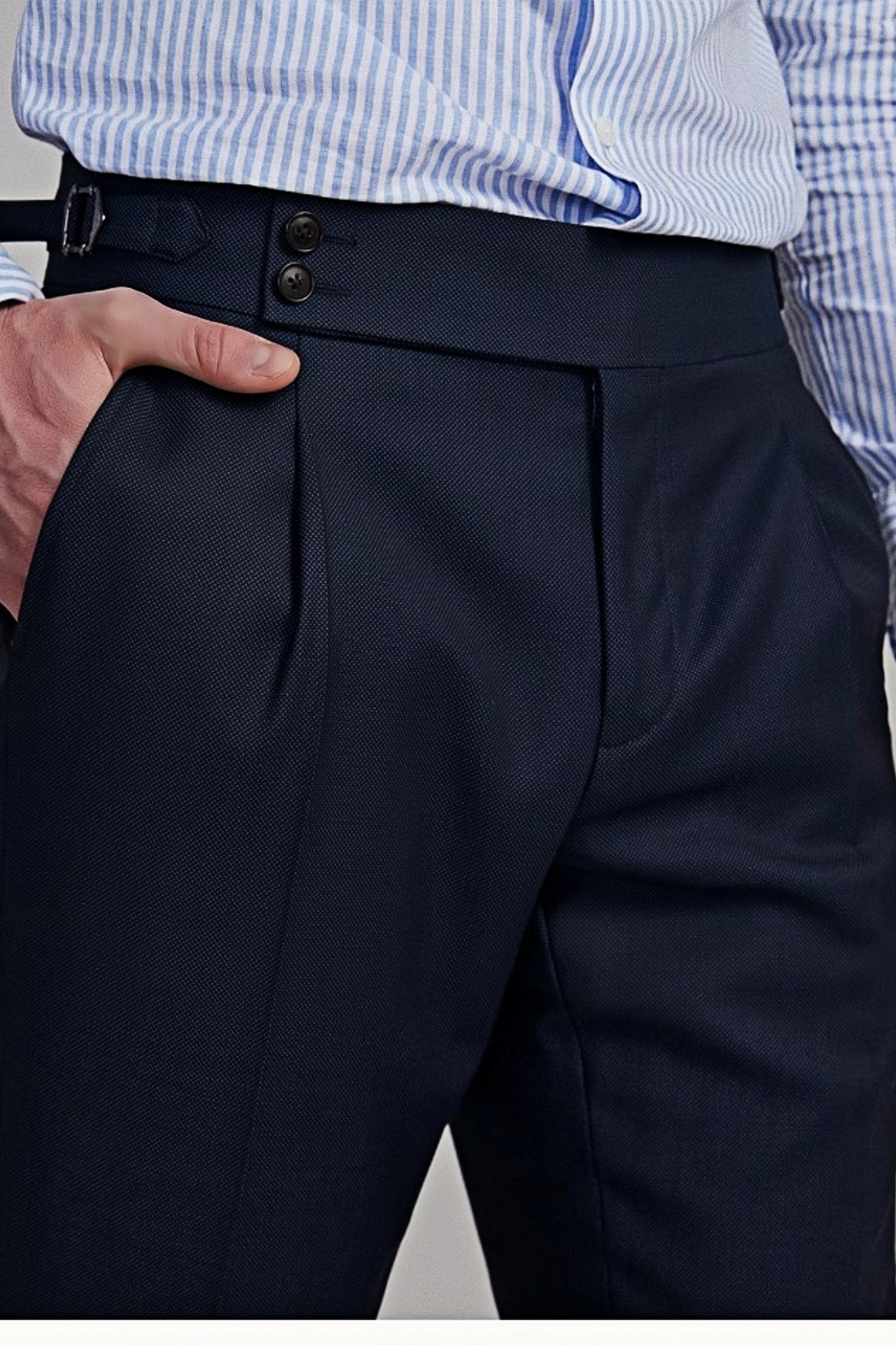 Finn navy-blue trousers