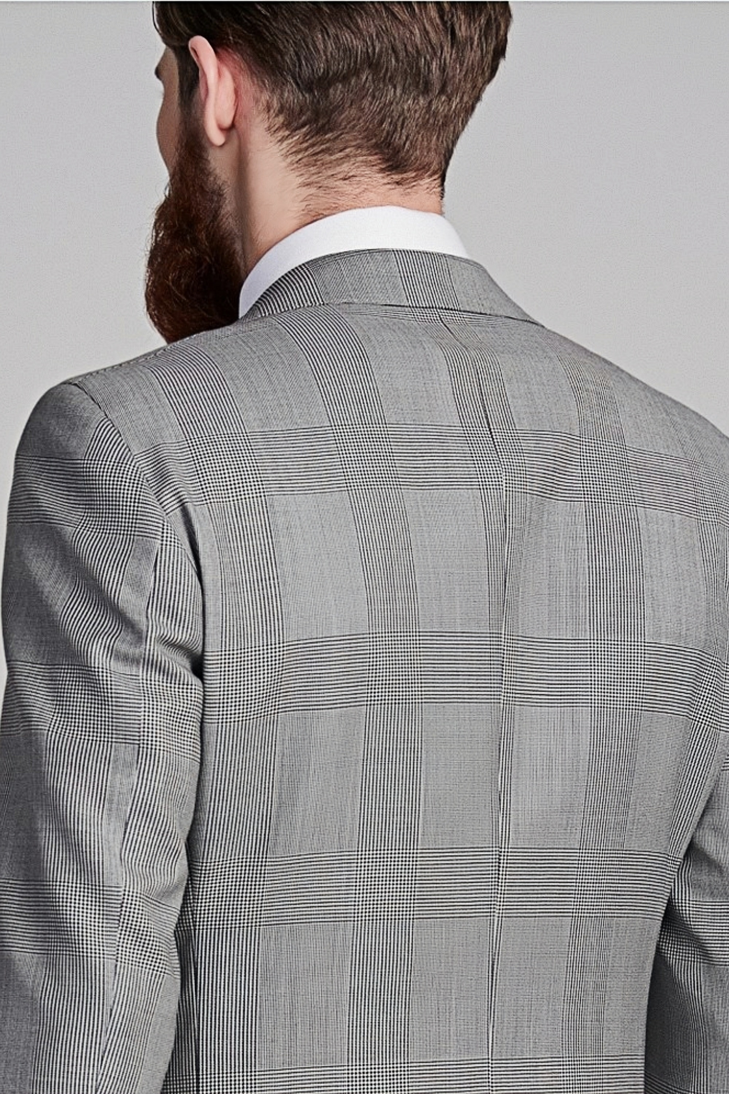 Tristan gray check-pattern blazer