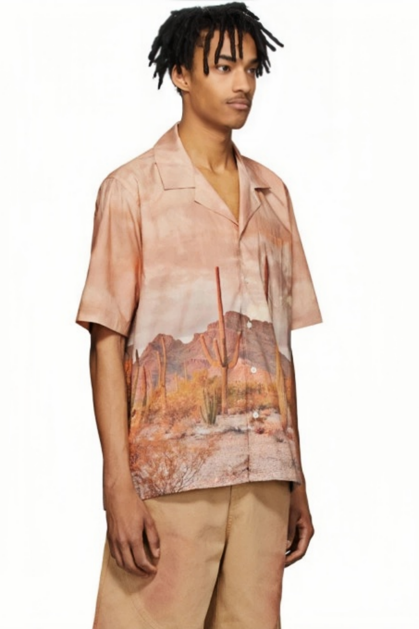 Yann brown desert cactus short-sleeve shirt
