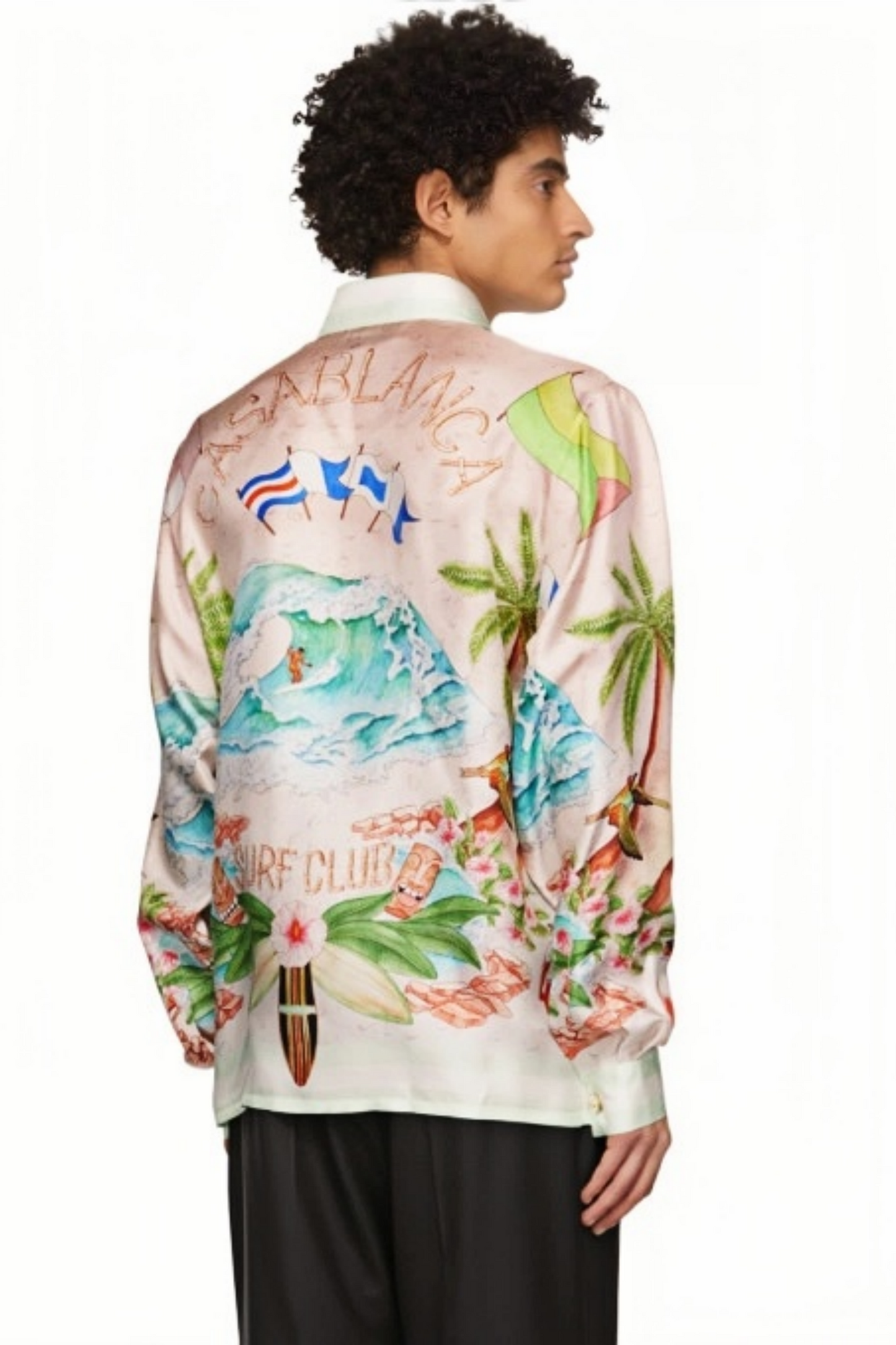 Fred pink floral print short-sleeve shirt