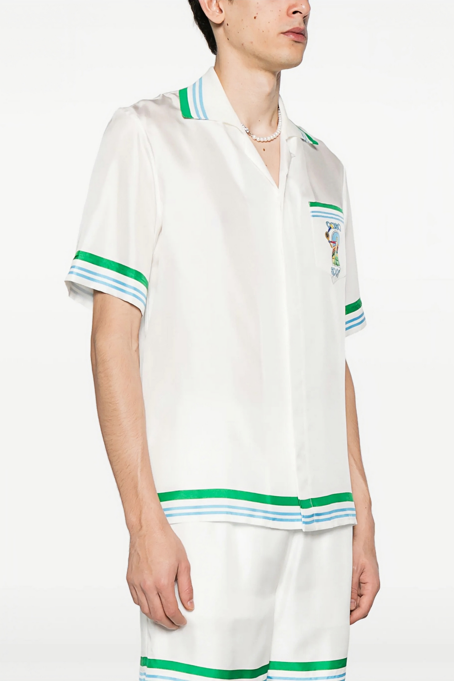 Adrien white tennis sport short-sleeve shirt