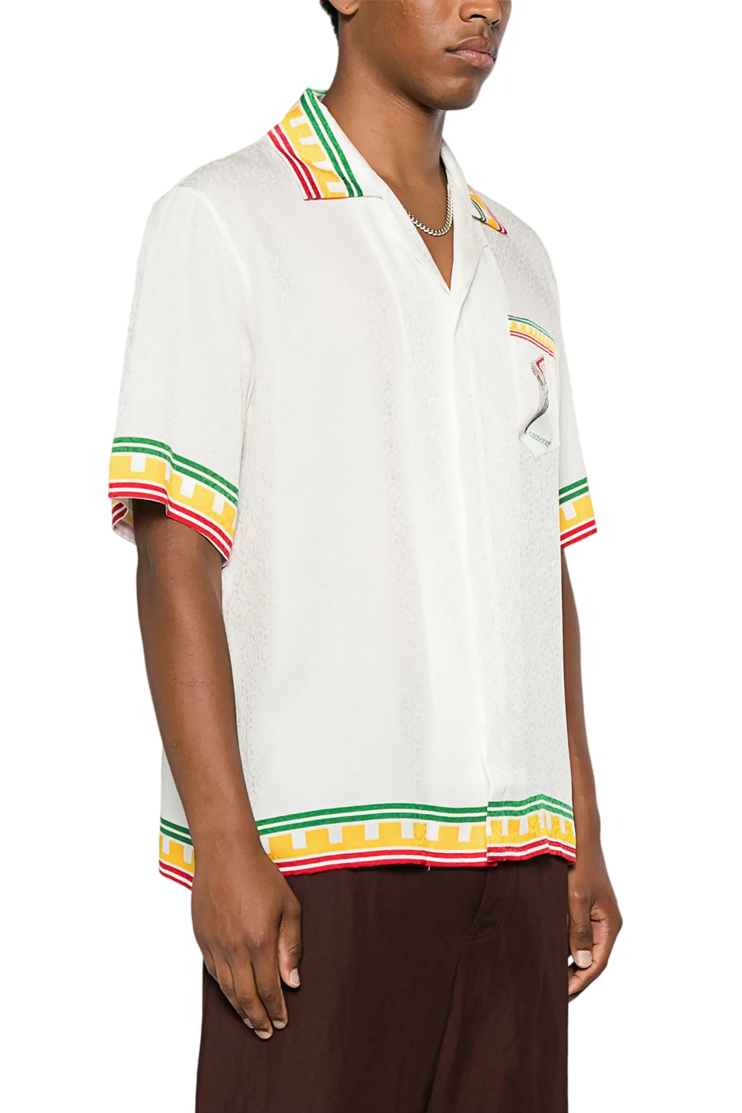 Matthew white sketch print button-up shirt