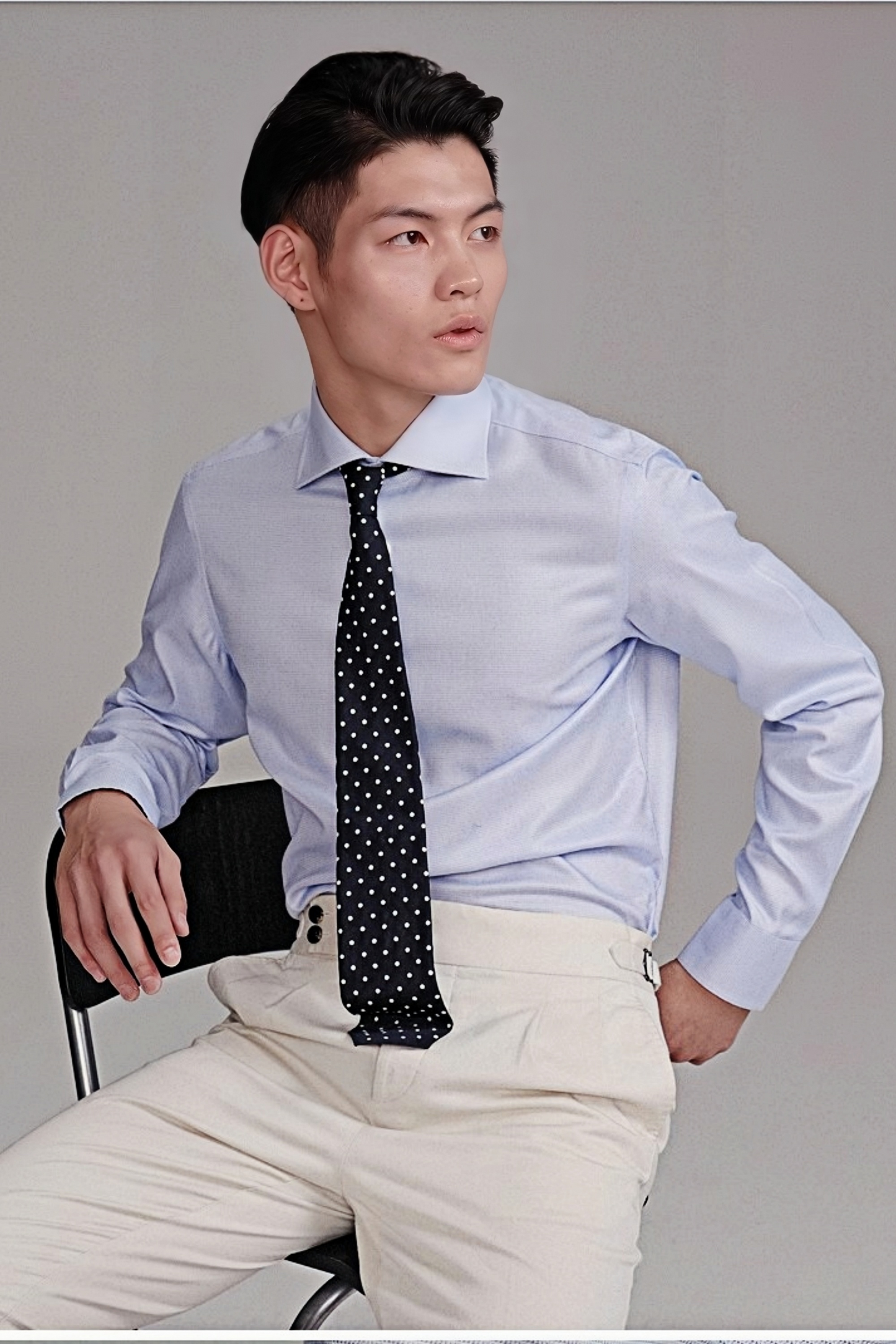 Atticus white check-pattern shirt