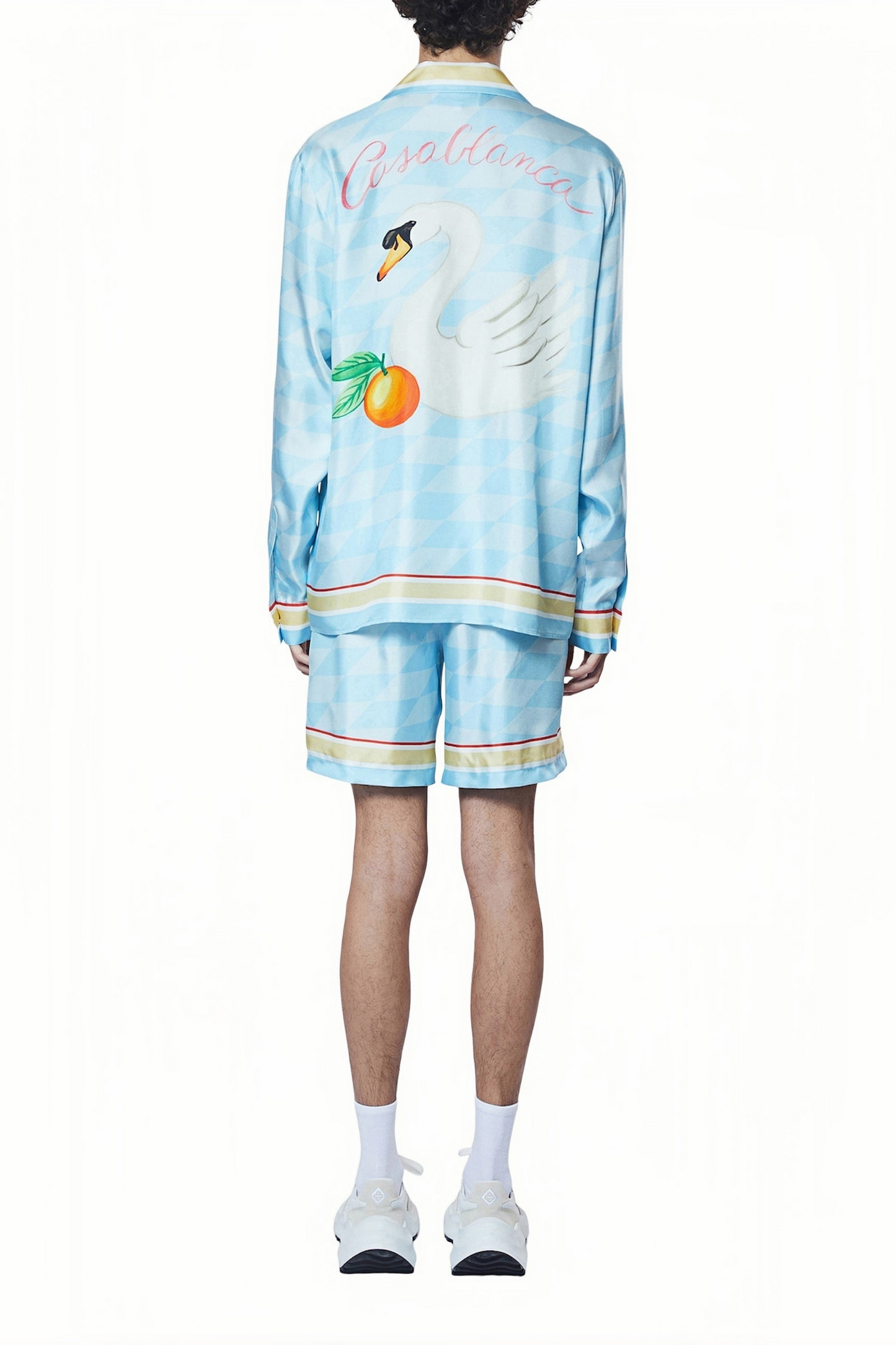 Michel light blue striped short-sleeve shirt