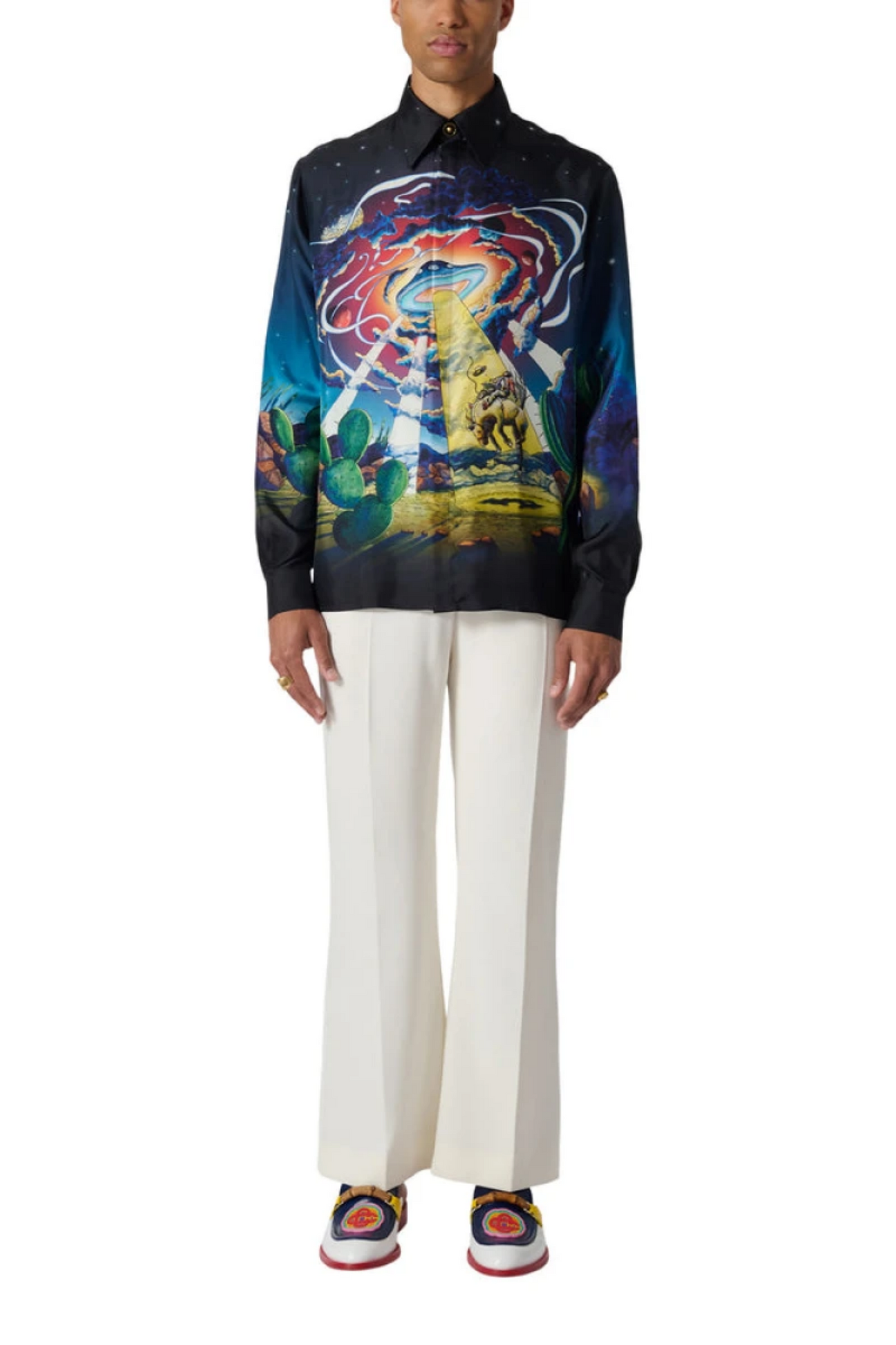 Louis black cosmic dragon long-sleeve shirt