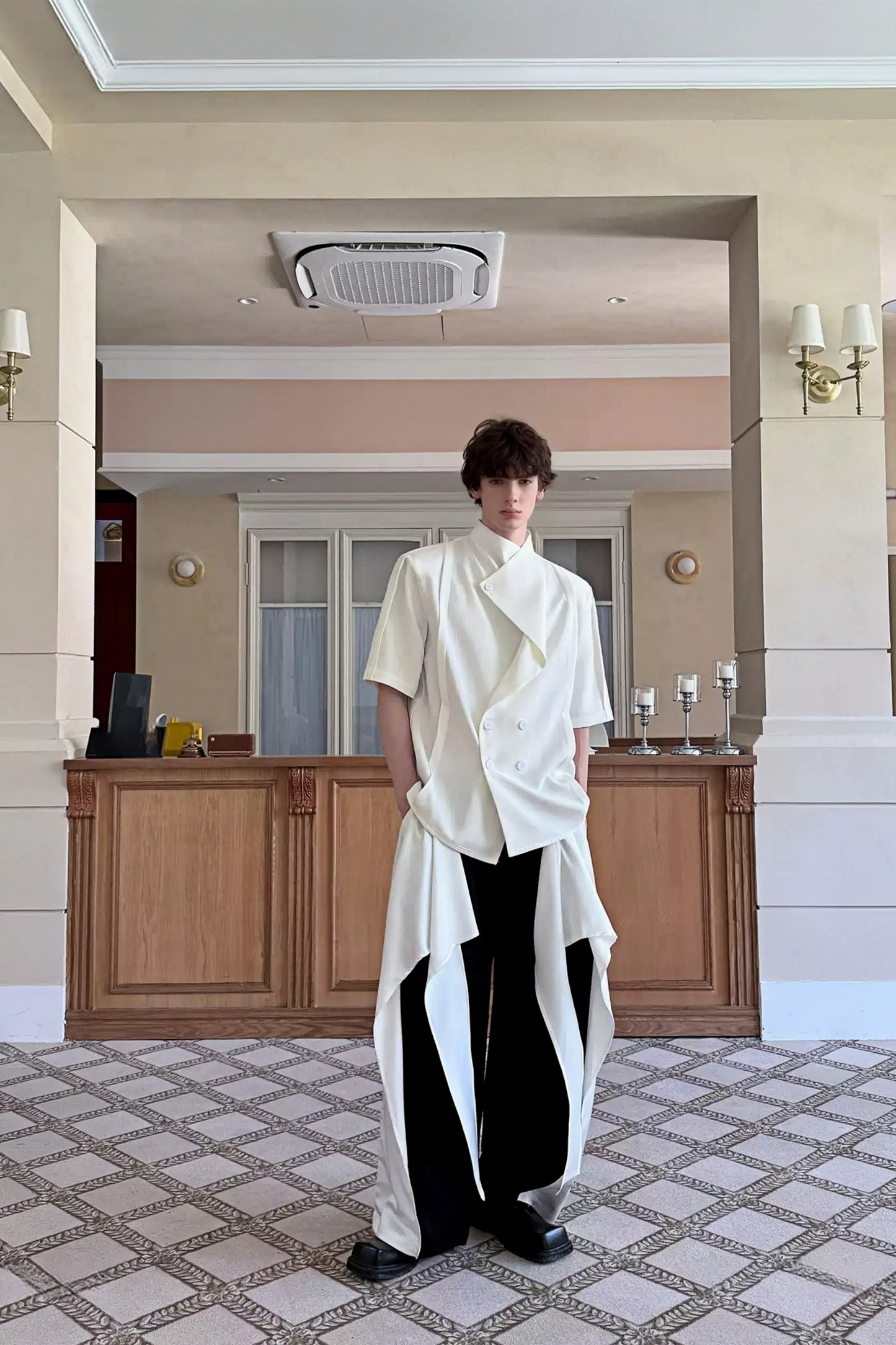 Félix Black&White Ribbon Design Trousers