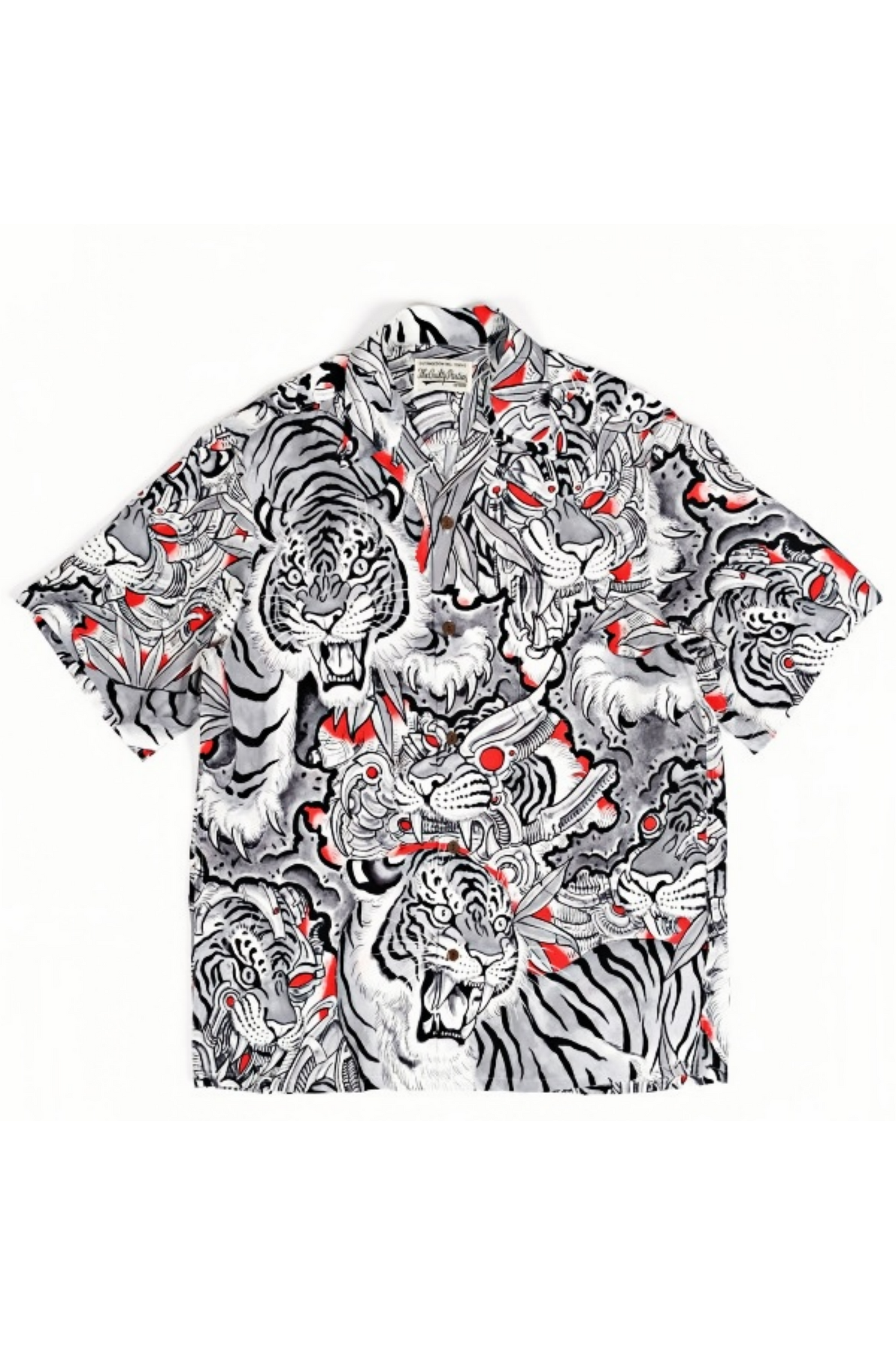 Ignace white tiger print short- sleeve short-sleeve shirt