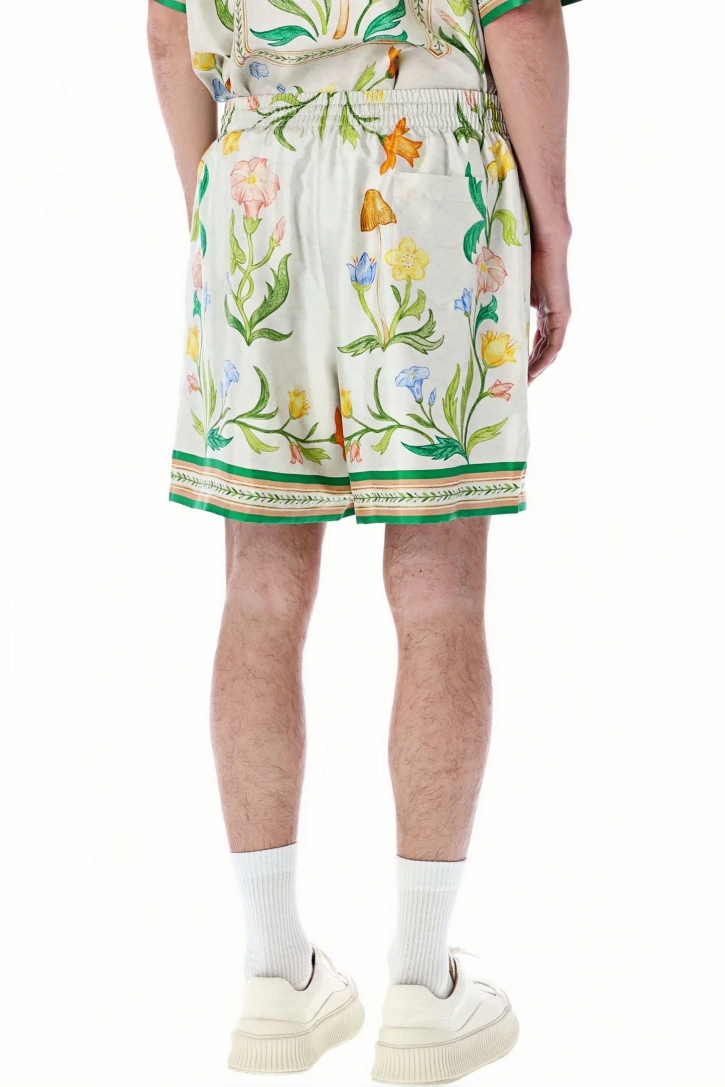 Ivan white floral print short