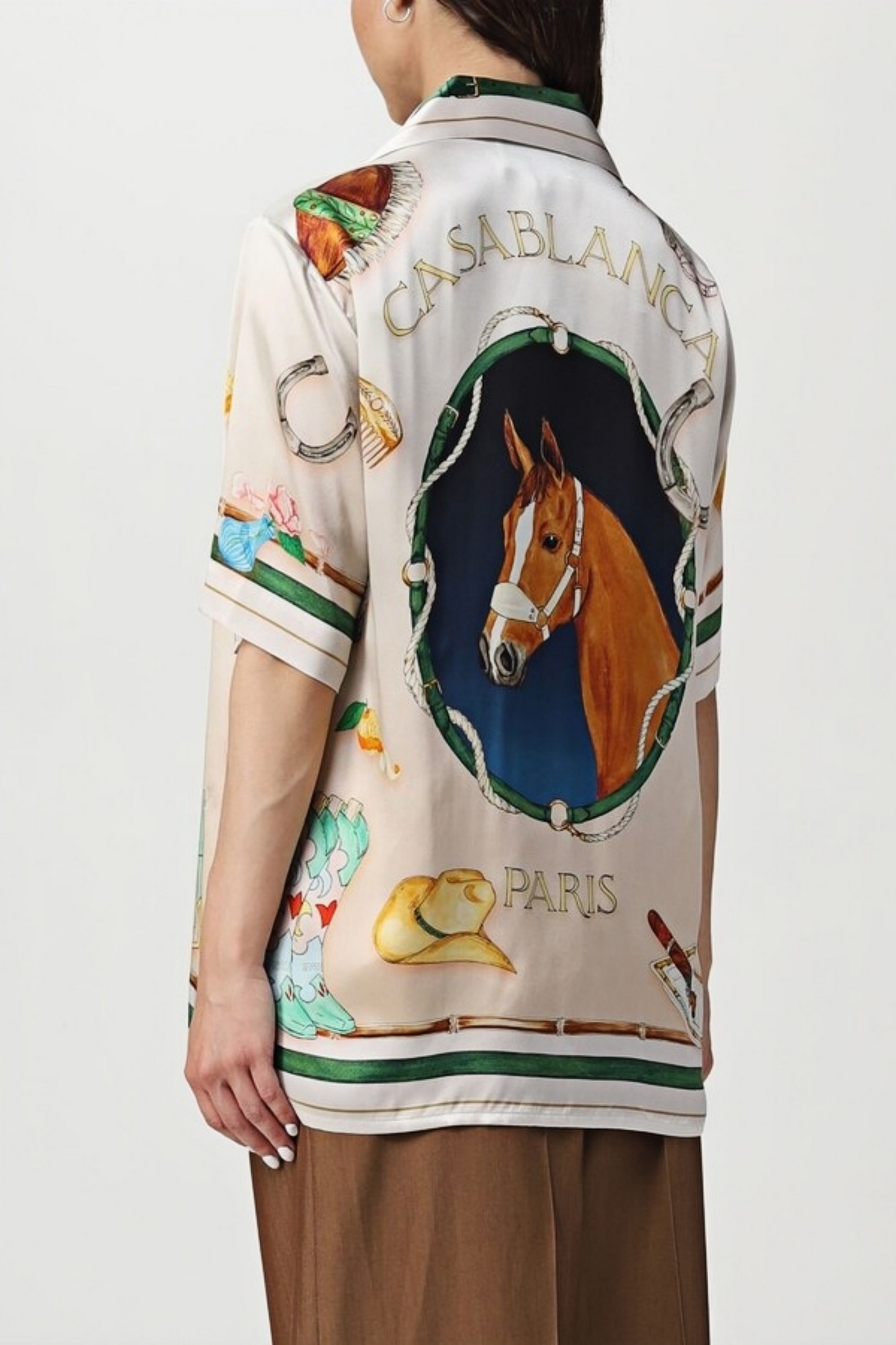 Brian neutral equestrian short-sleeve shirt