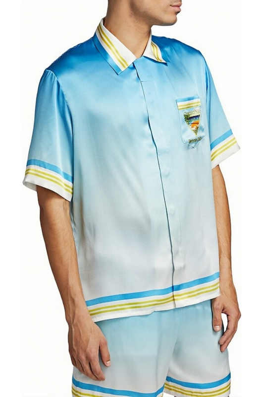 Mathias blue tennis club short-sleeve shirt